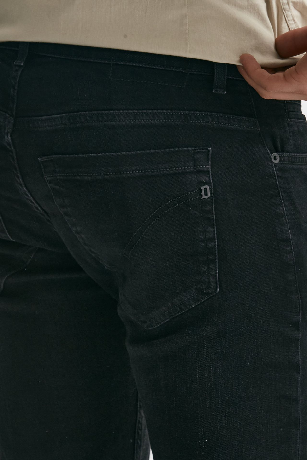 Jeans GEORGE stretch stone washed nero
