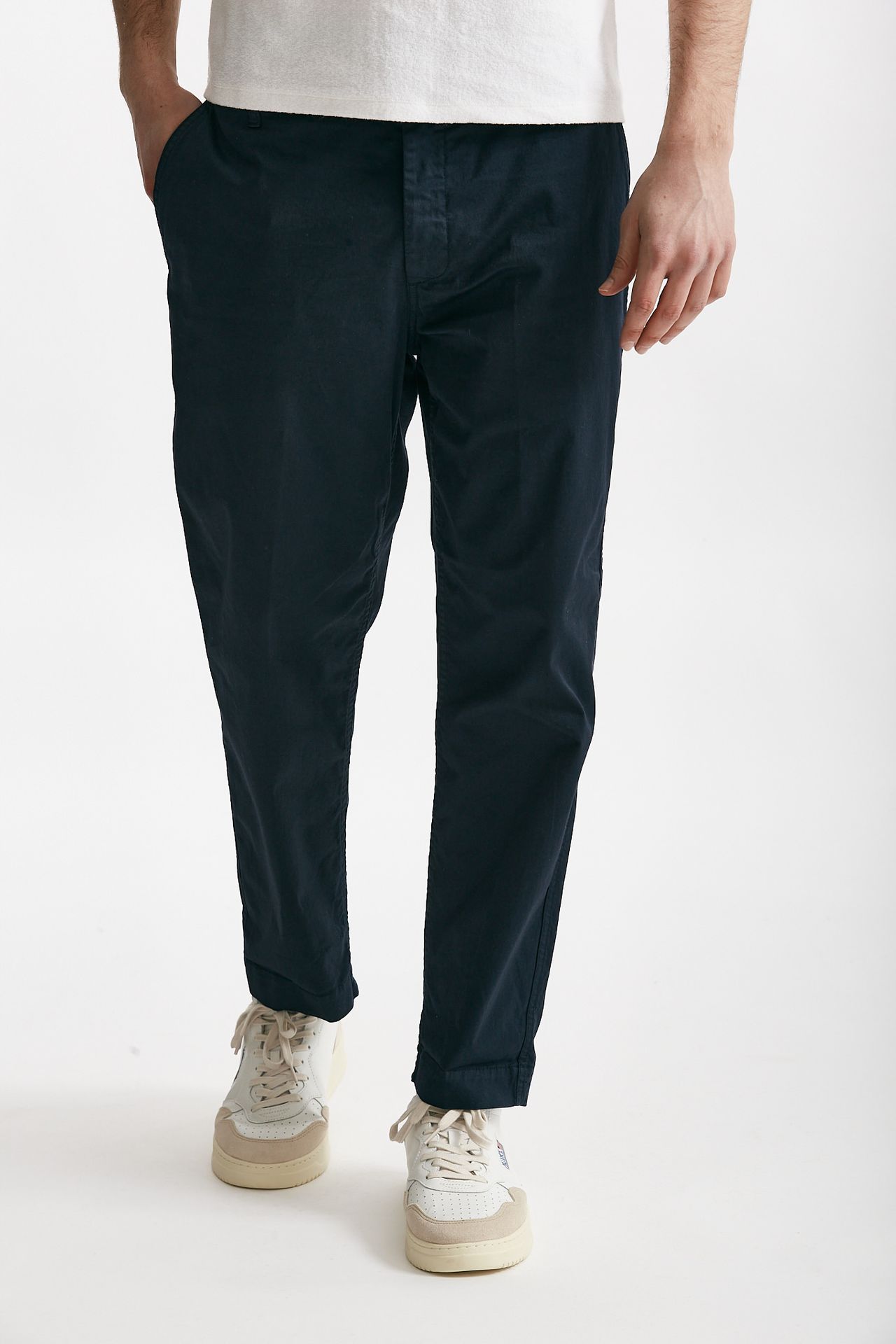 Pantalone in cotone stretch ZYAN blu
