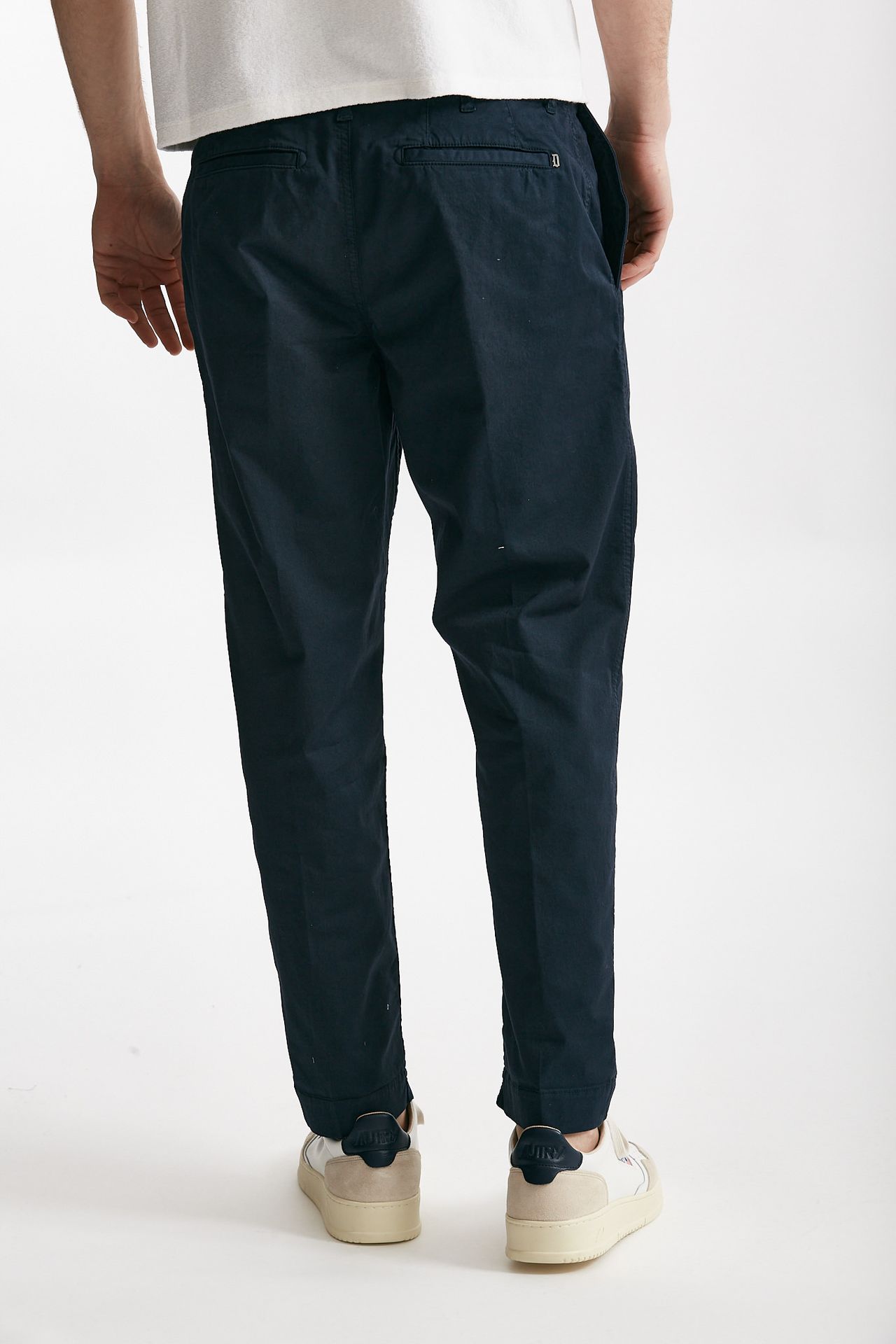 Pantalone in cotone stretch ZYAN blu