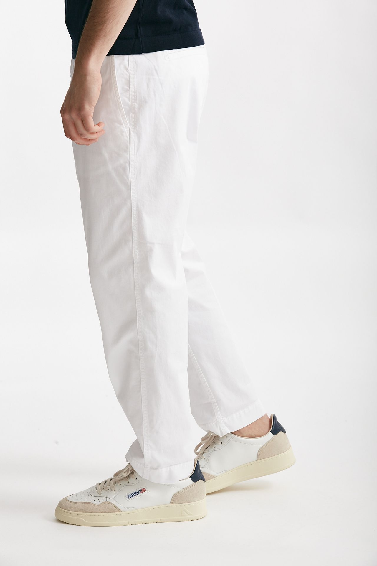 Pantalone in cotone stretch ZYAN bianco