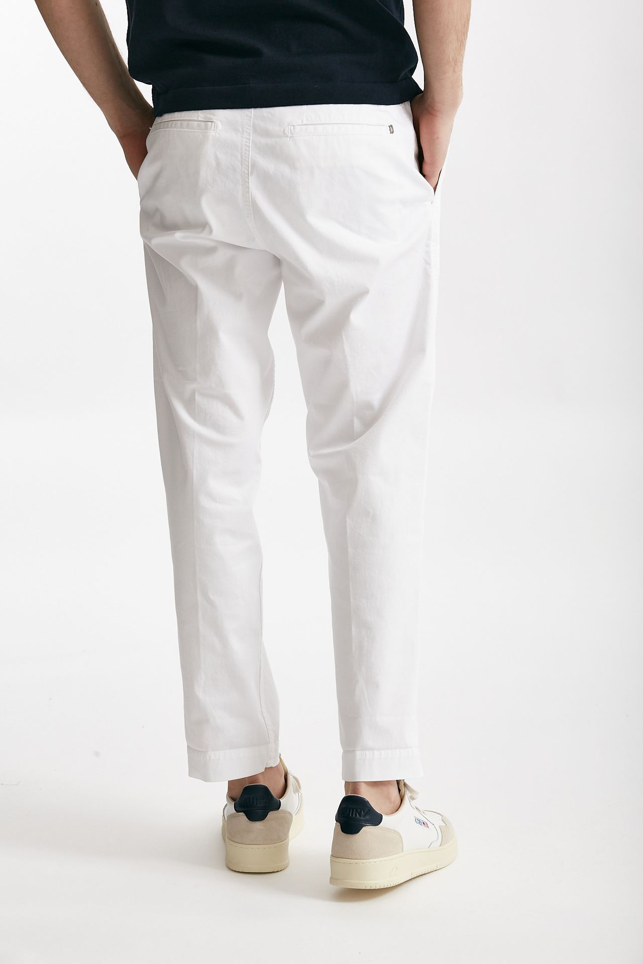 Pantalone in cotone stretch ZYAN bianco
