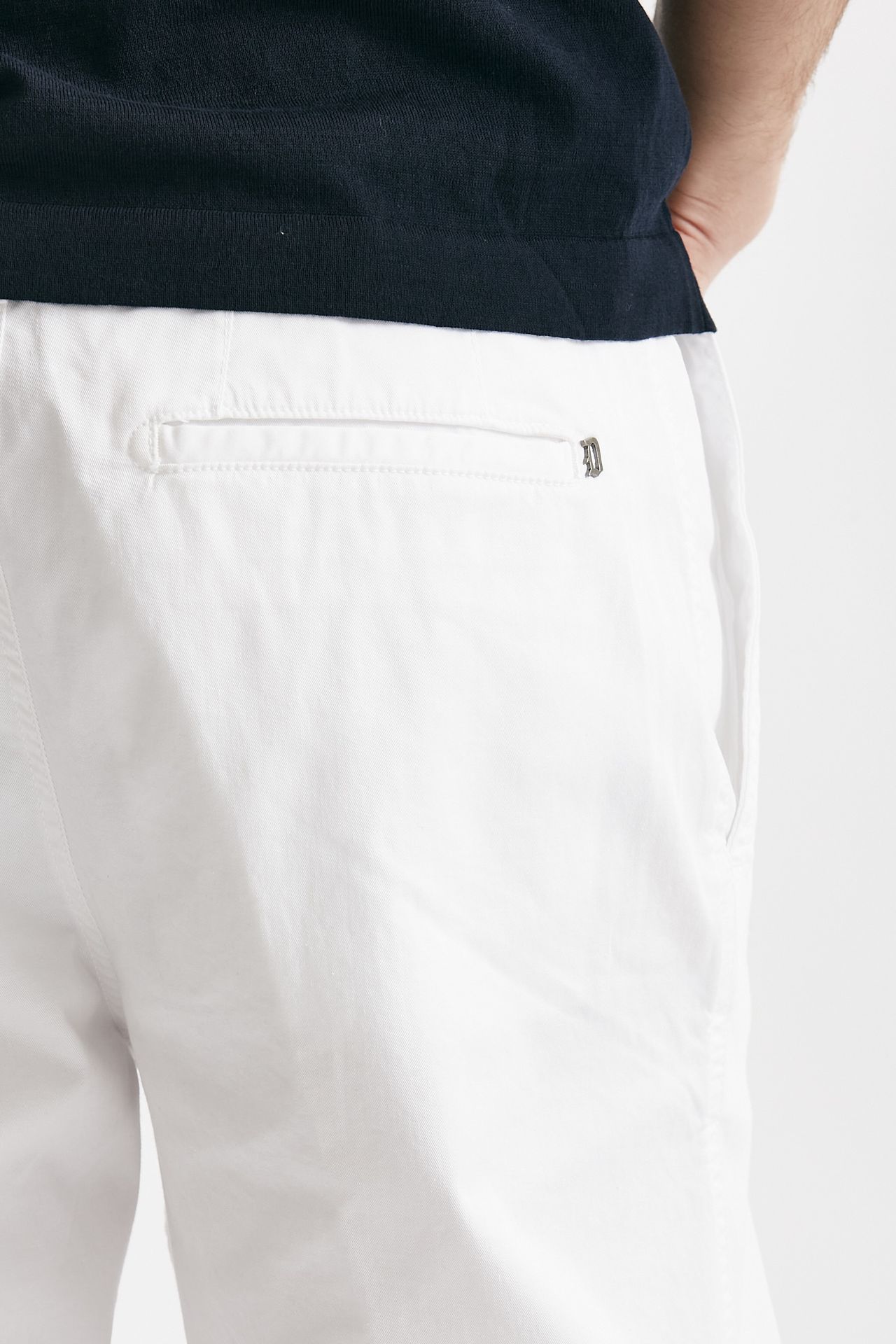 Pantalone in cotone stretch ZYAN bianco