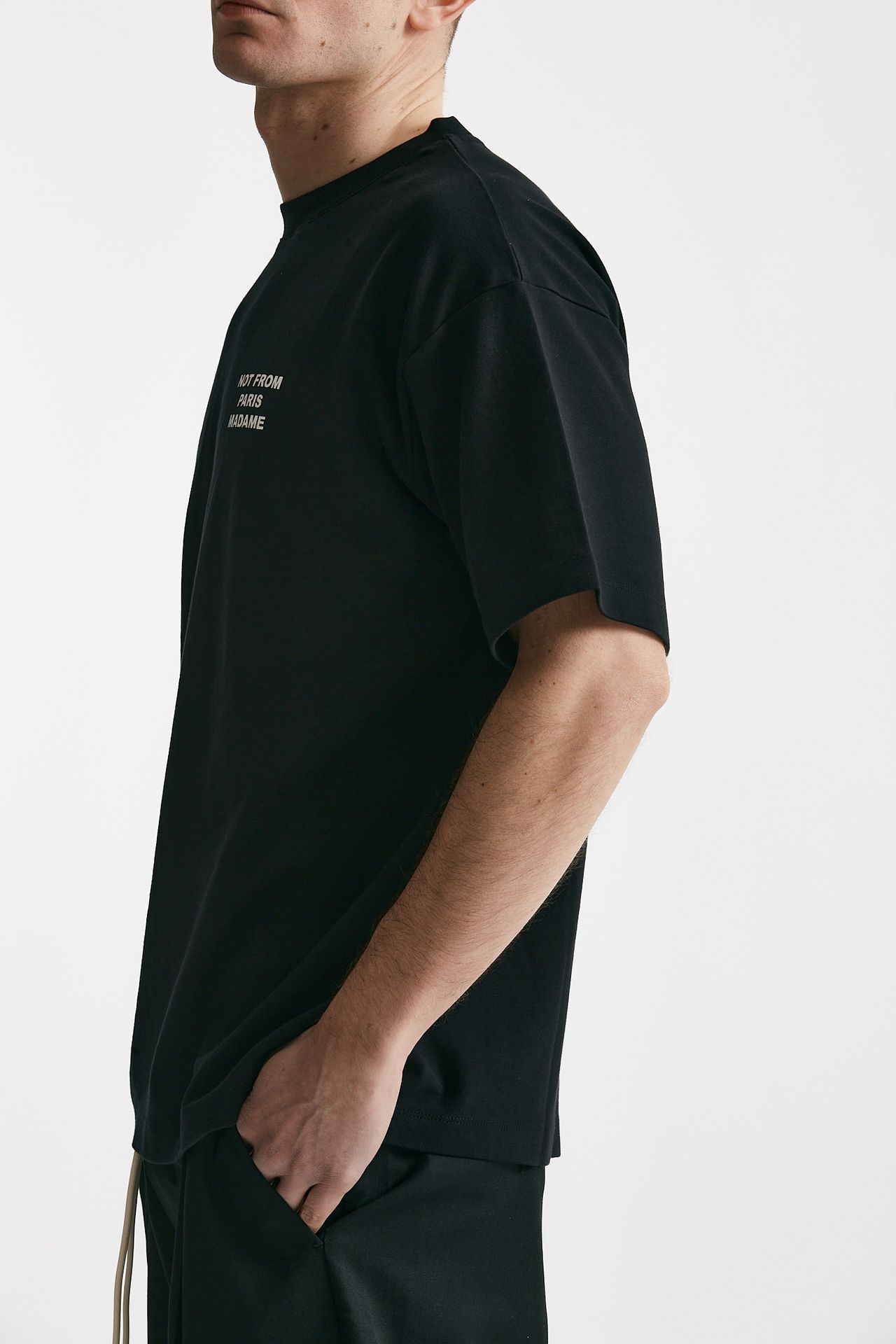 T-shirt SLOGAN in cotone nero