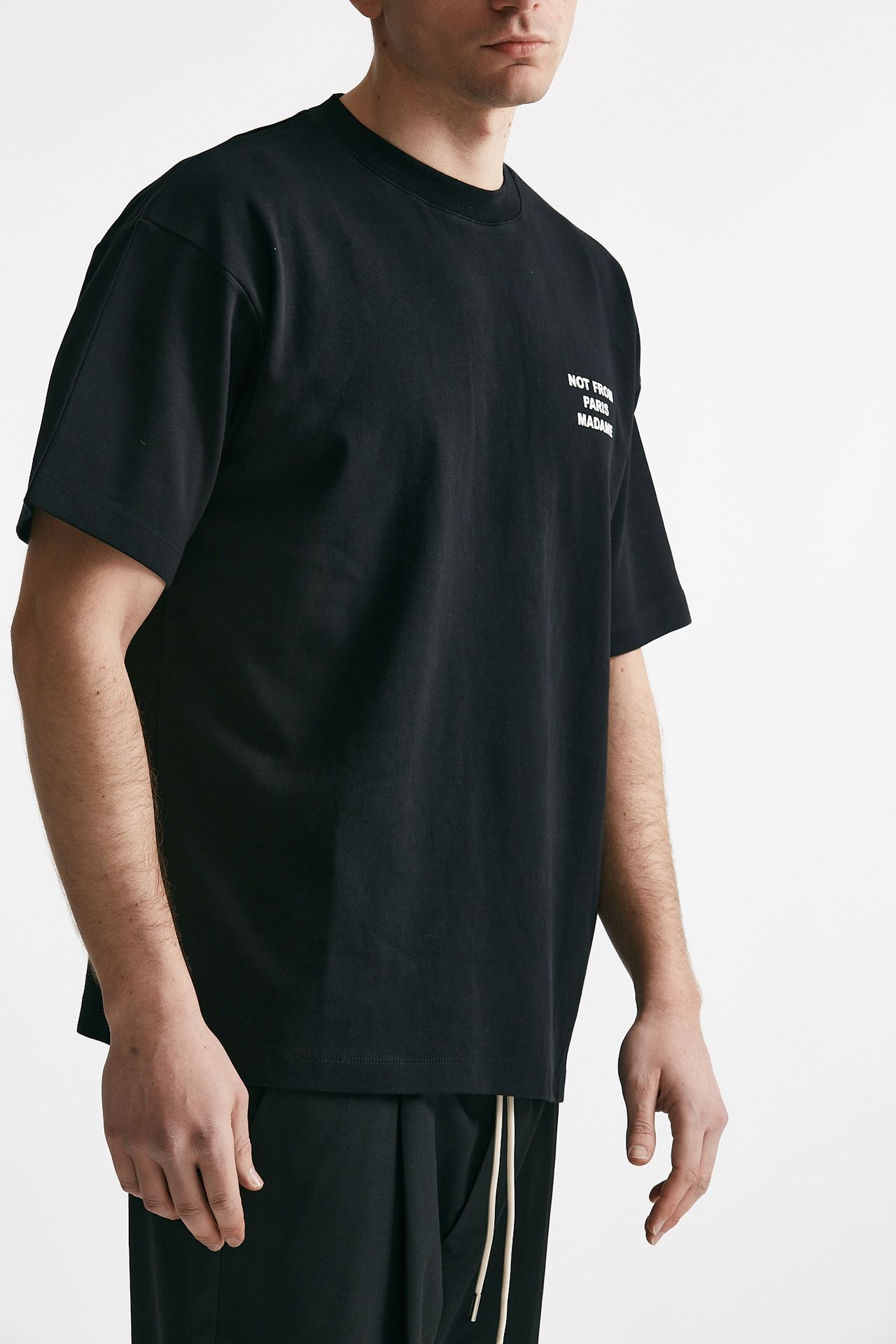 T-shirt SLOGAN in cotone nero
