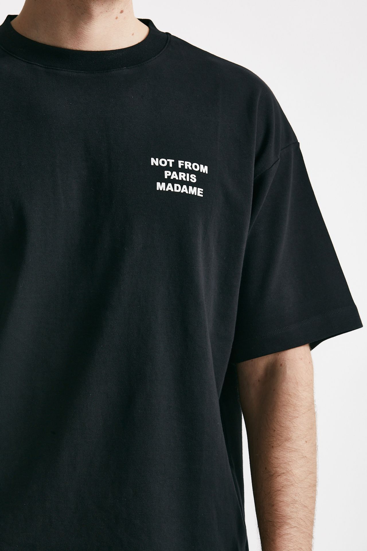 T-shirt SLOGAN in cotone nero