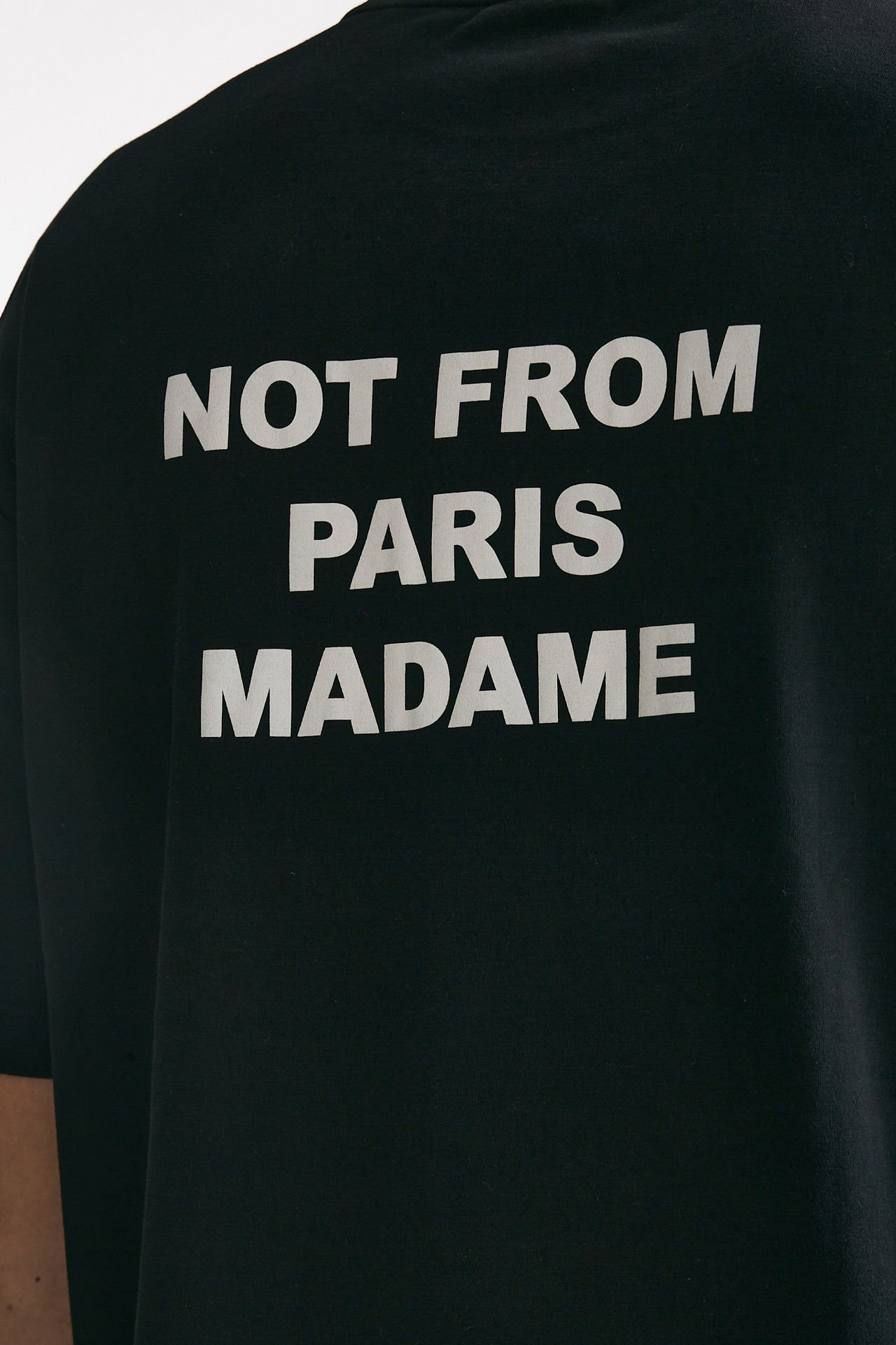 T-shirt SLOGAN in cotone nero