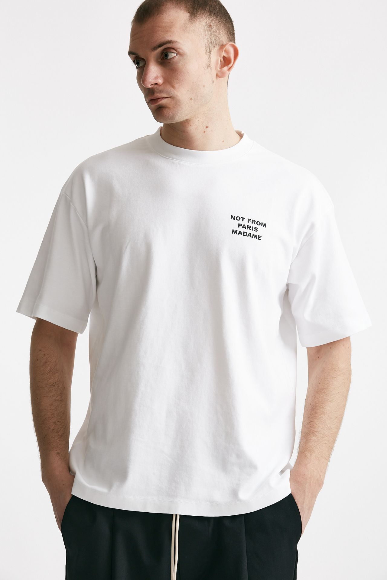 T-shirt SLOGAN in cotone bianco