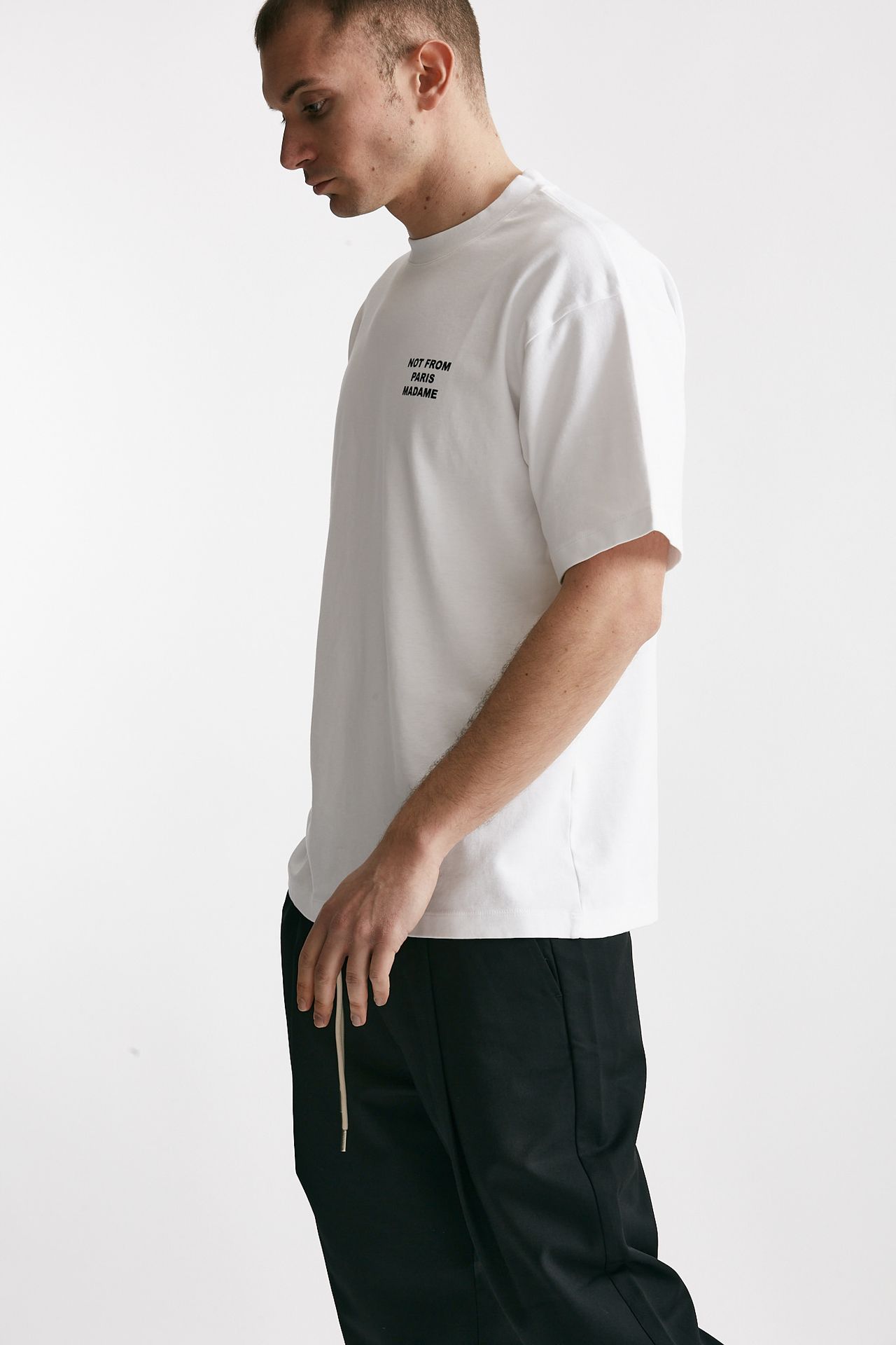 T-shirt SLOGAN in cotone bianco