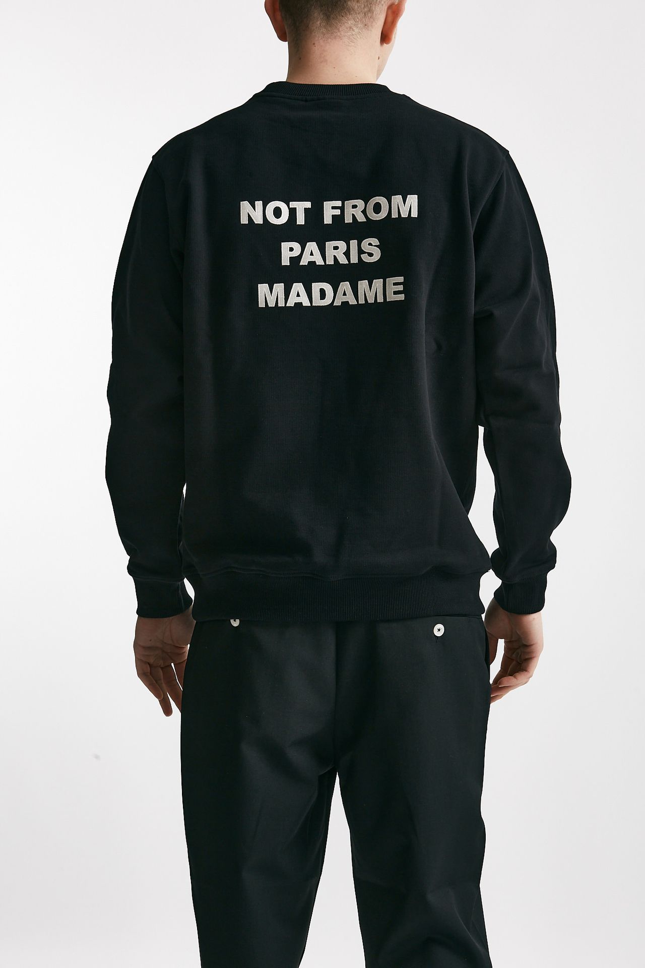 Felpa SLOGAN  in cotone nero