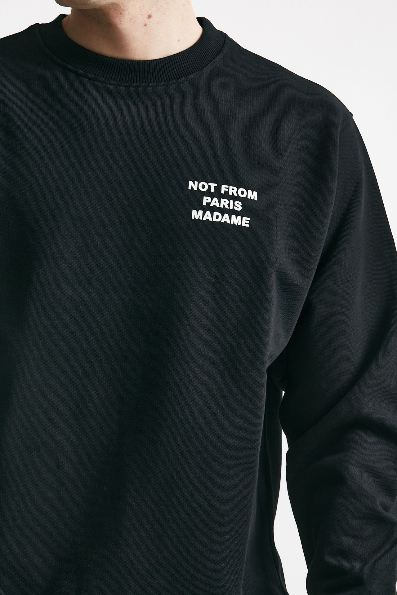 Felpa SLOGAN  in cotone nero
