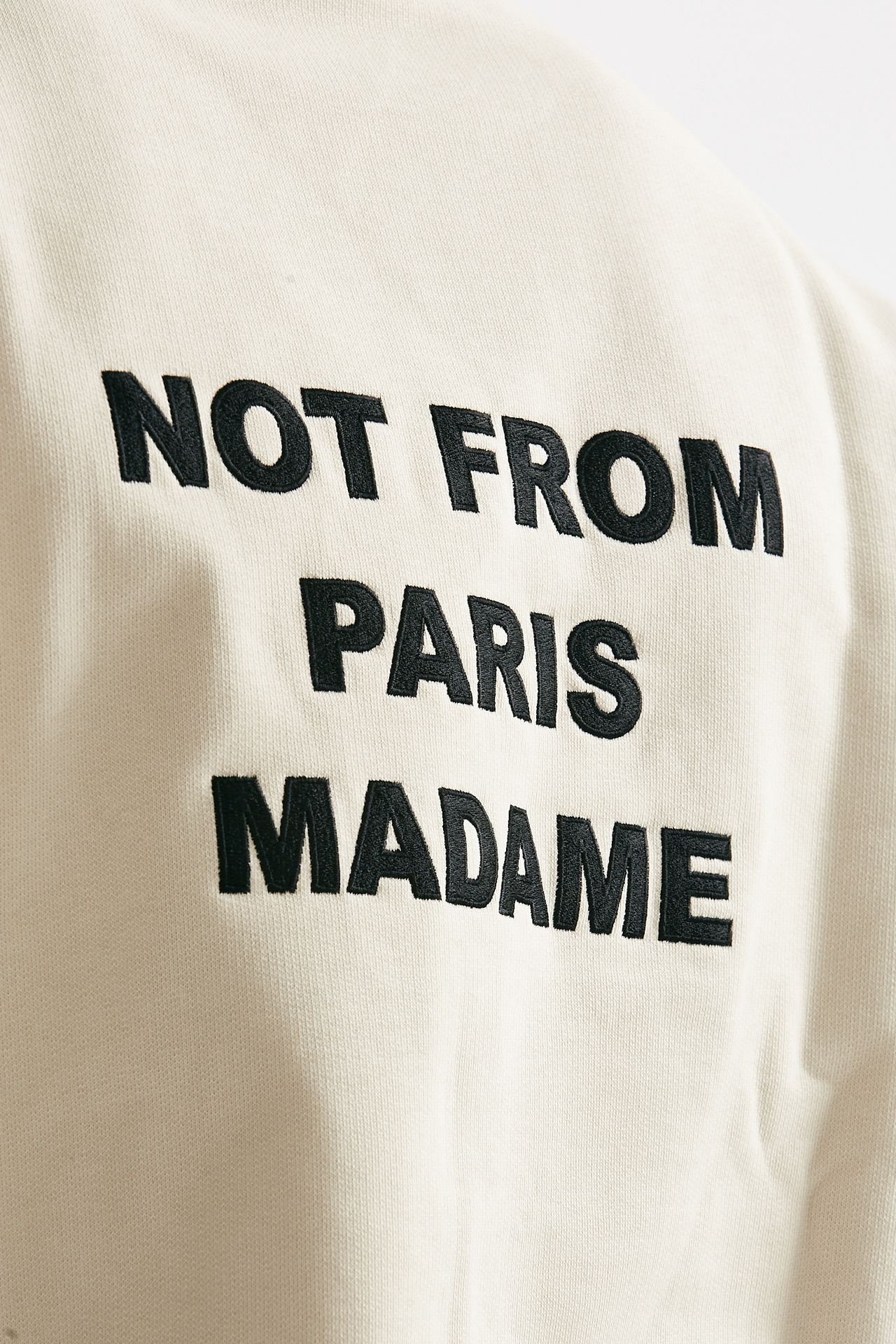 Felpa SLOGAN in cotone panna
