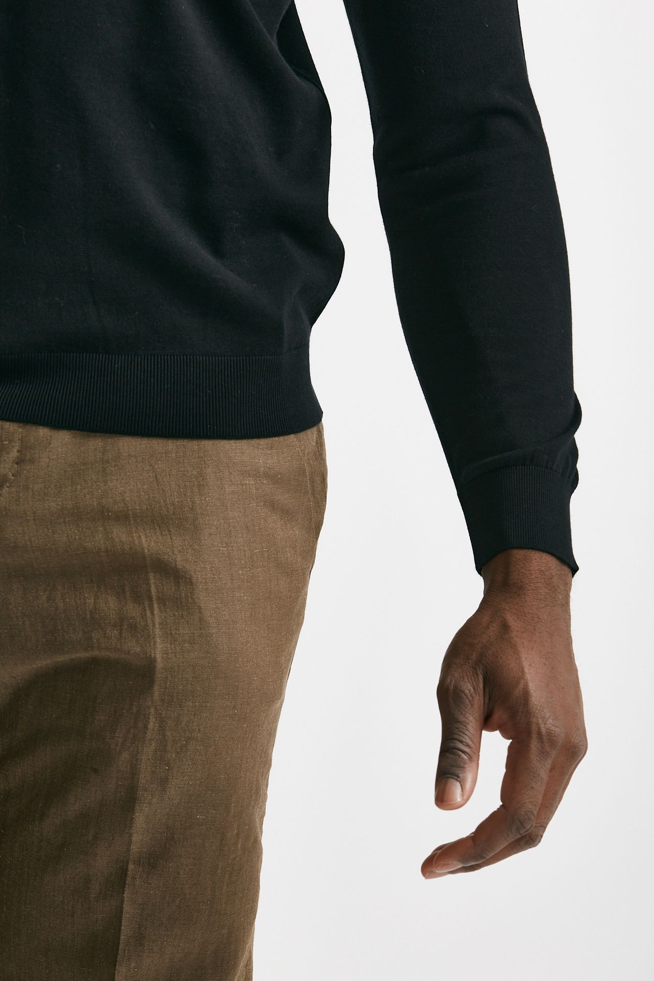 Maglia in cotone girocollo nero