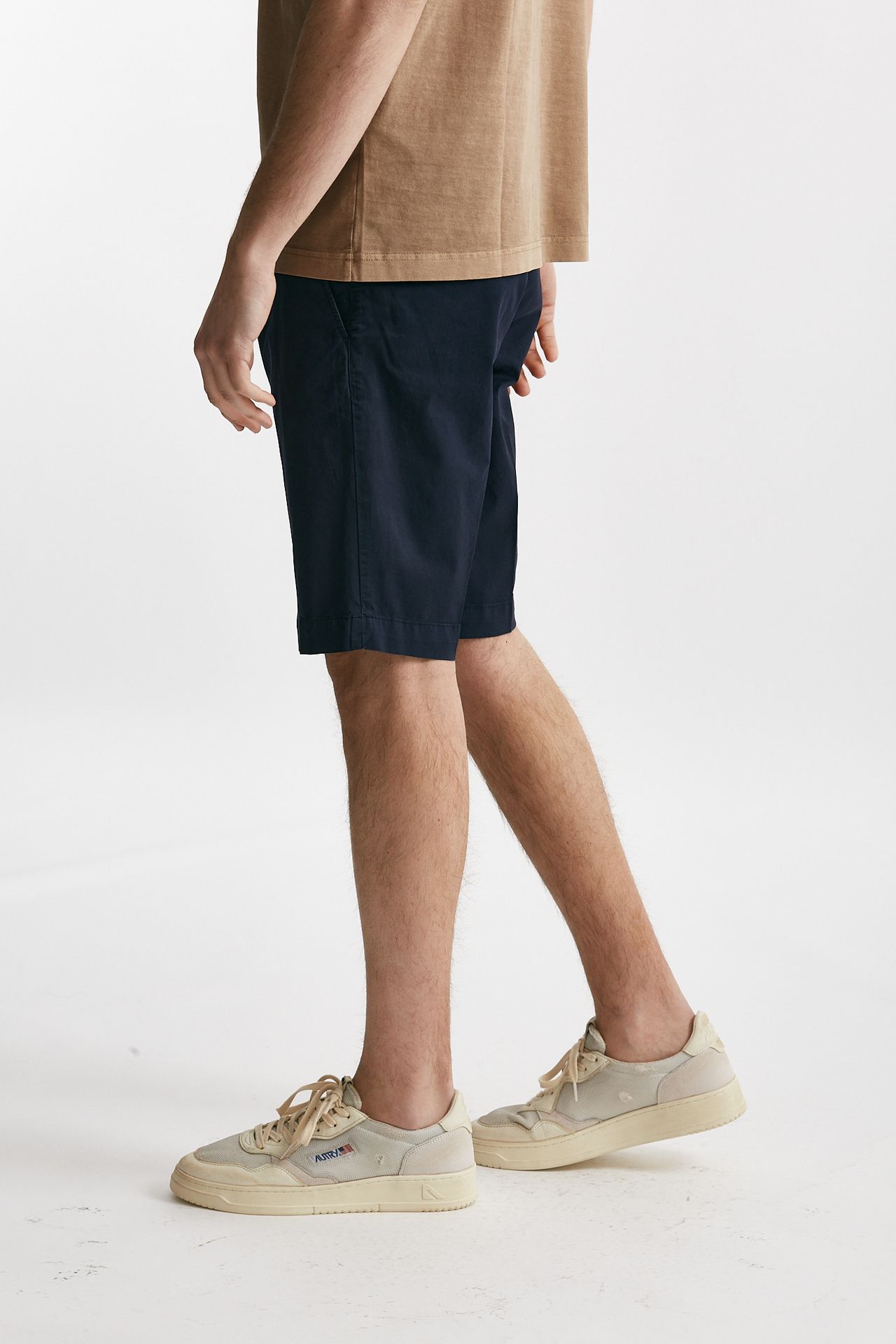 Bermuda in cotone stretch blu