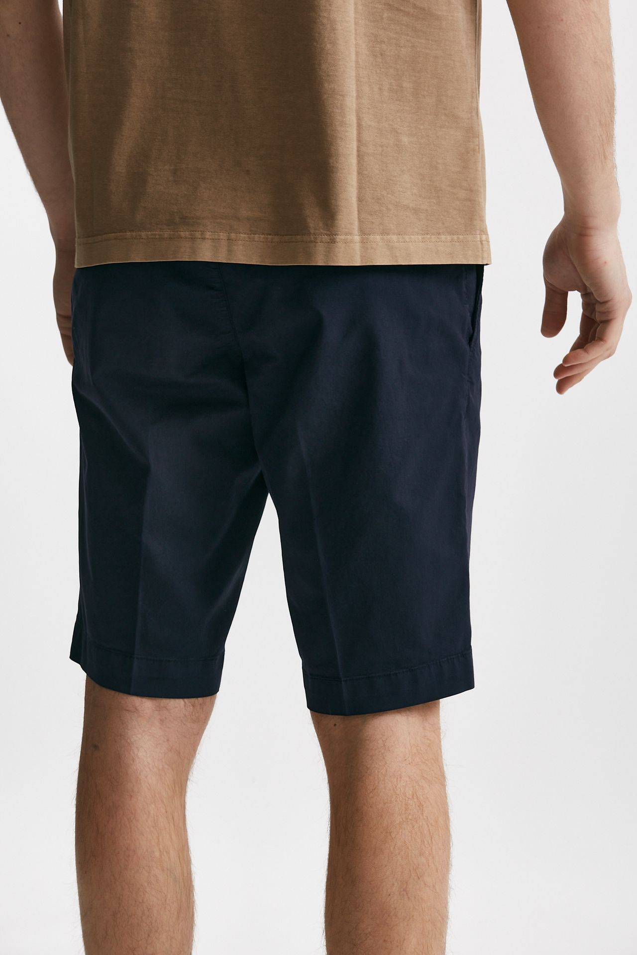 Bermuda in cotone stretch blu