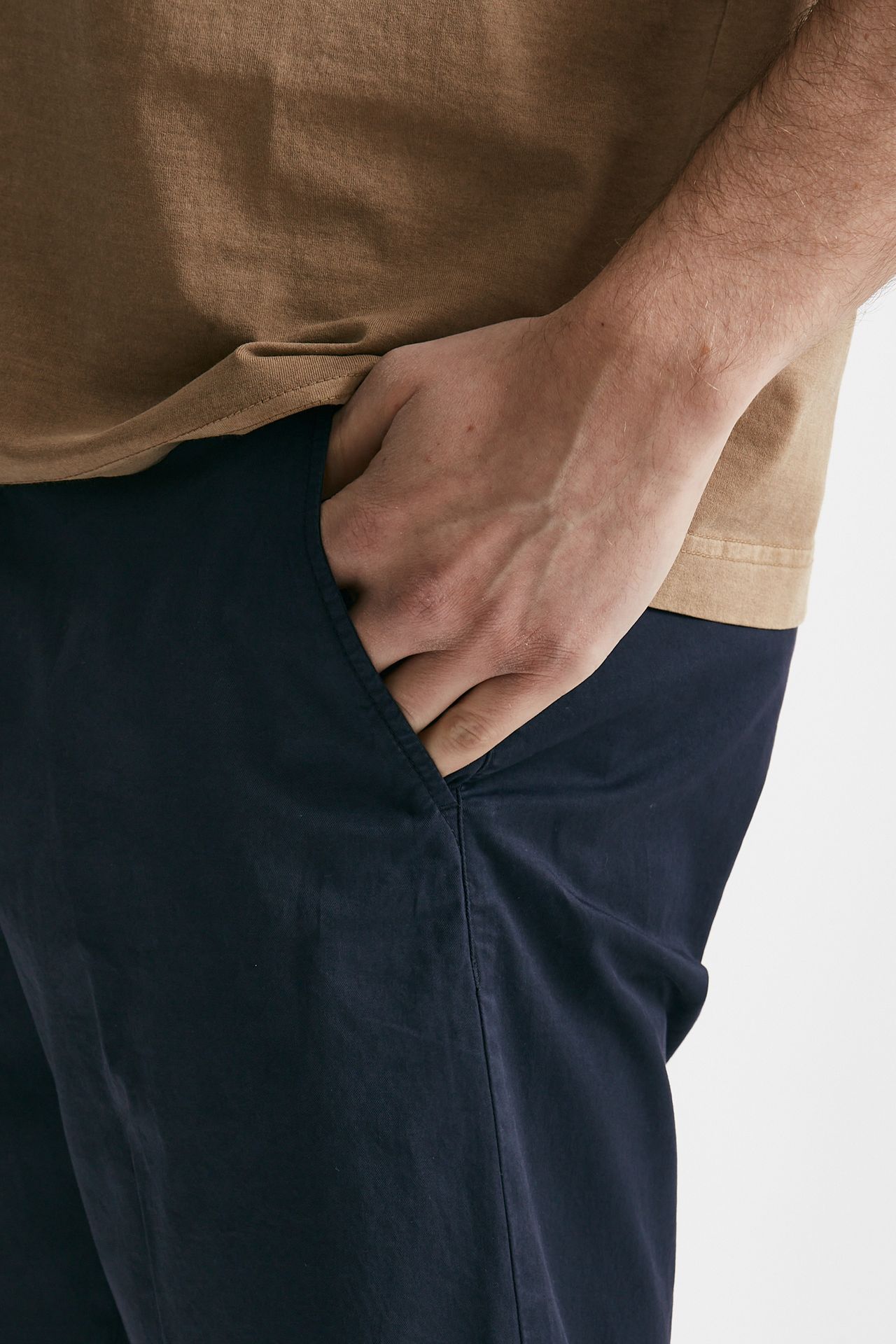 Bermuda in cotone stretch blu