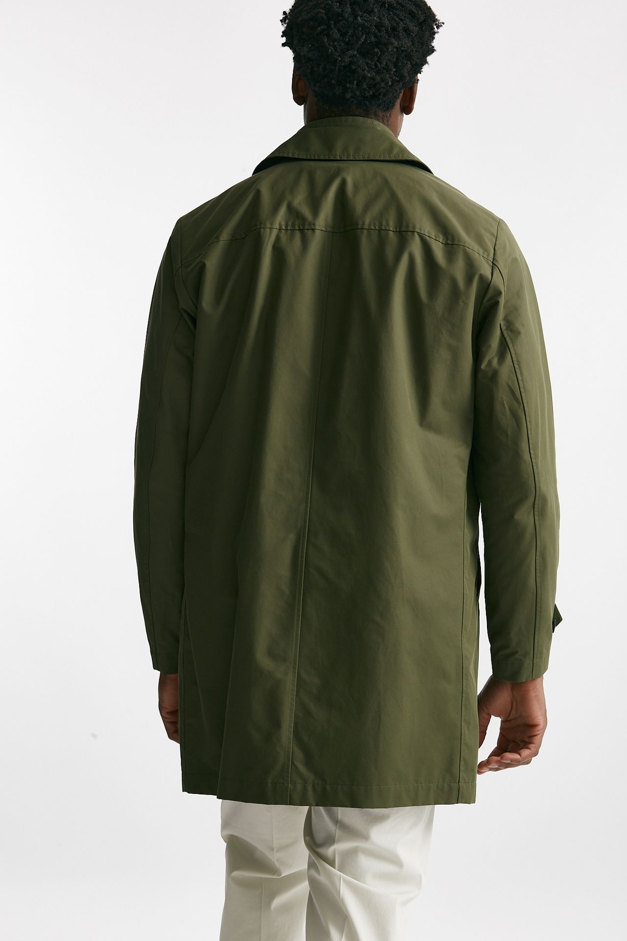 Soprabito in cotone e nylon verde