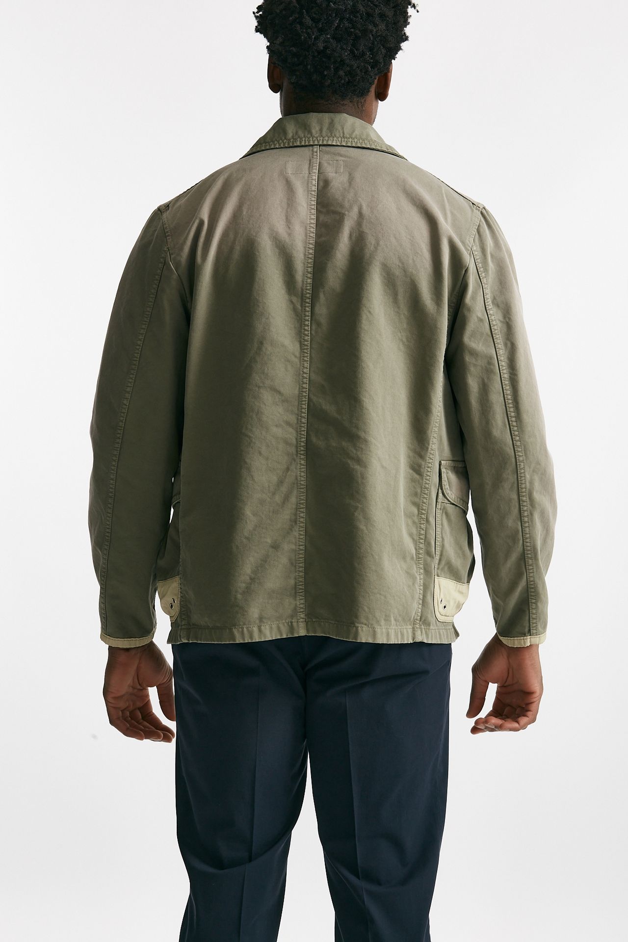 Giubbino in cotone canvas lavato  verde