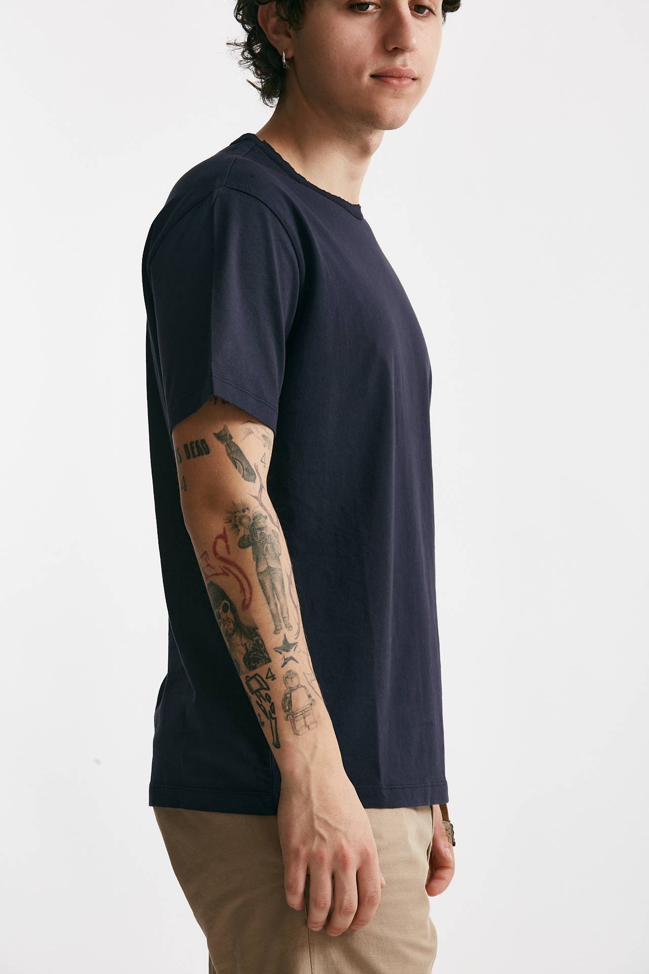 T-shirt in cotone blu 