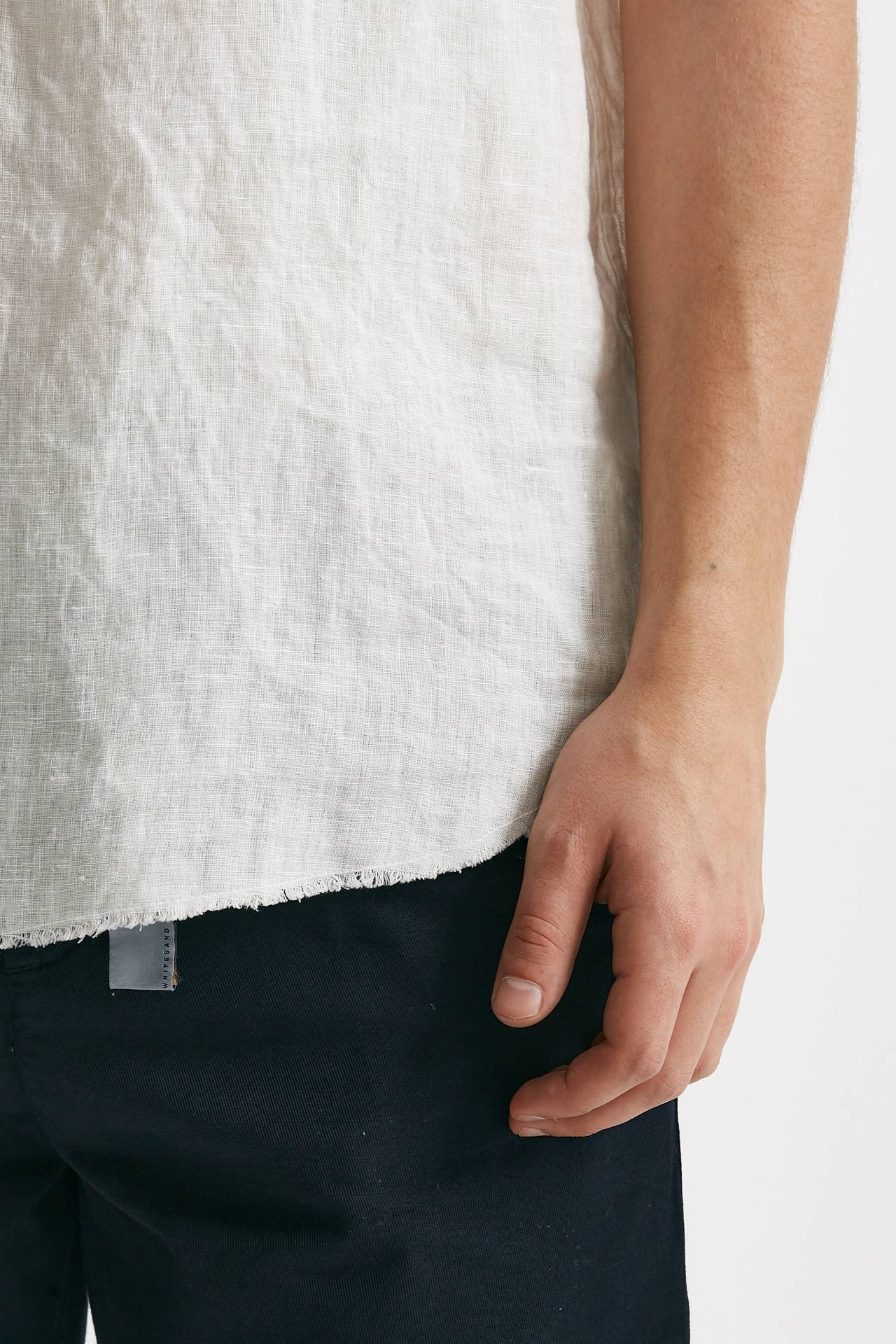 Camicia in lino bianco