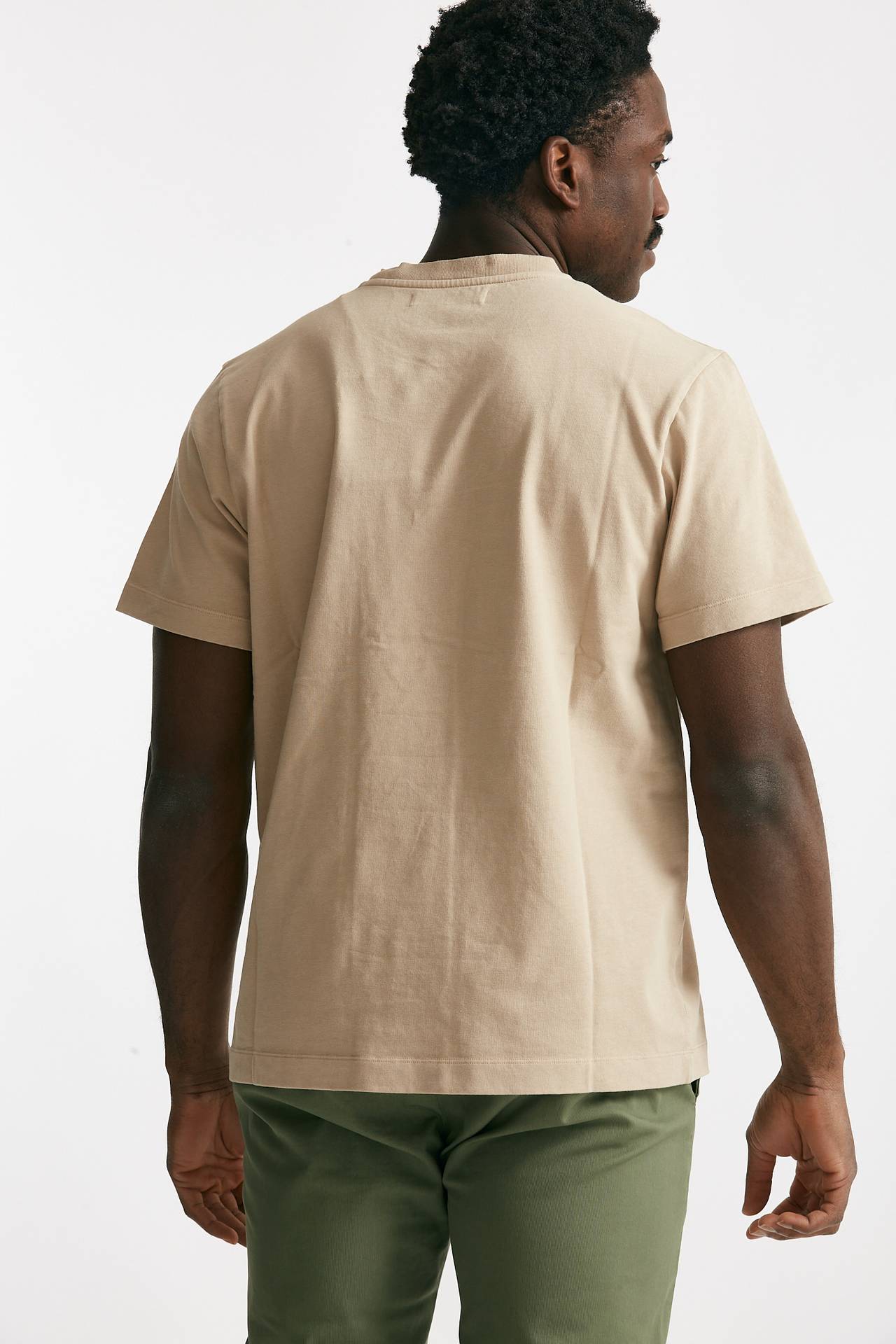 T-shirt in cotone “doppio” beige 