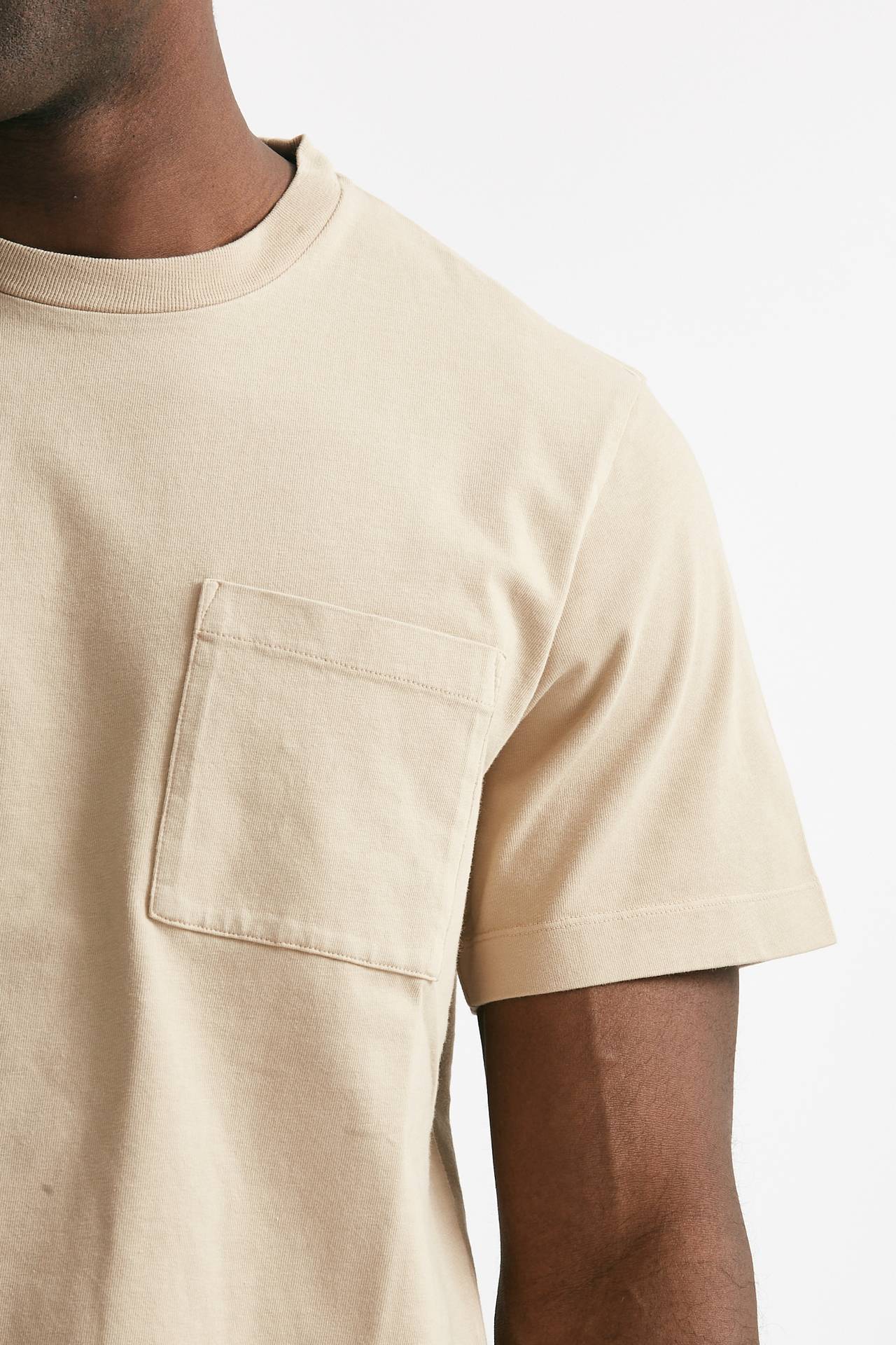 T-shirt in cotone “doppio” beige 