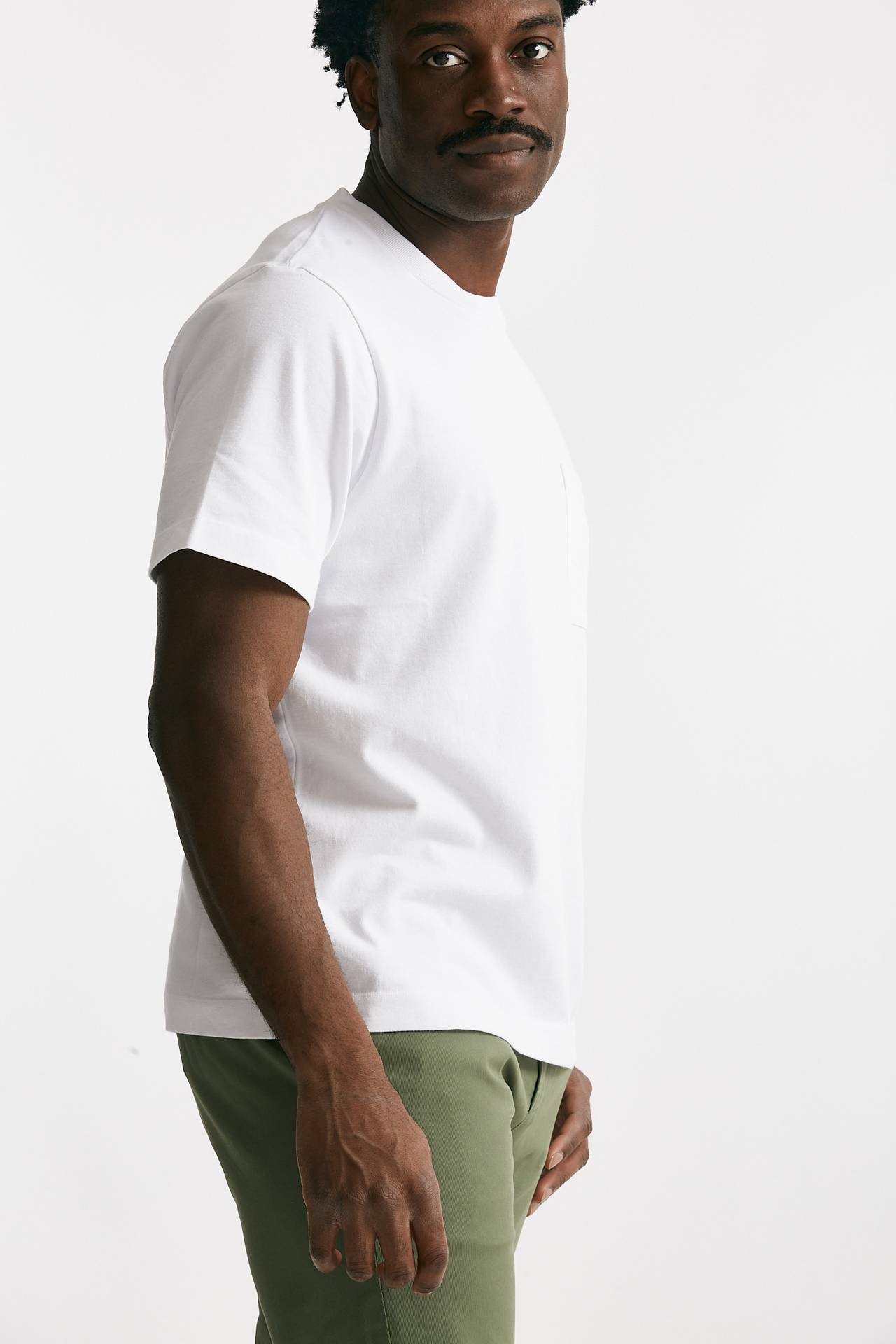 T-shirt in cotone “doppio” bianco 