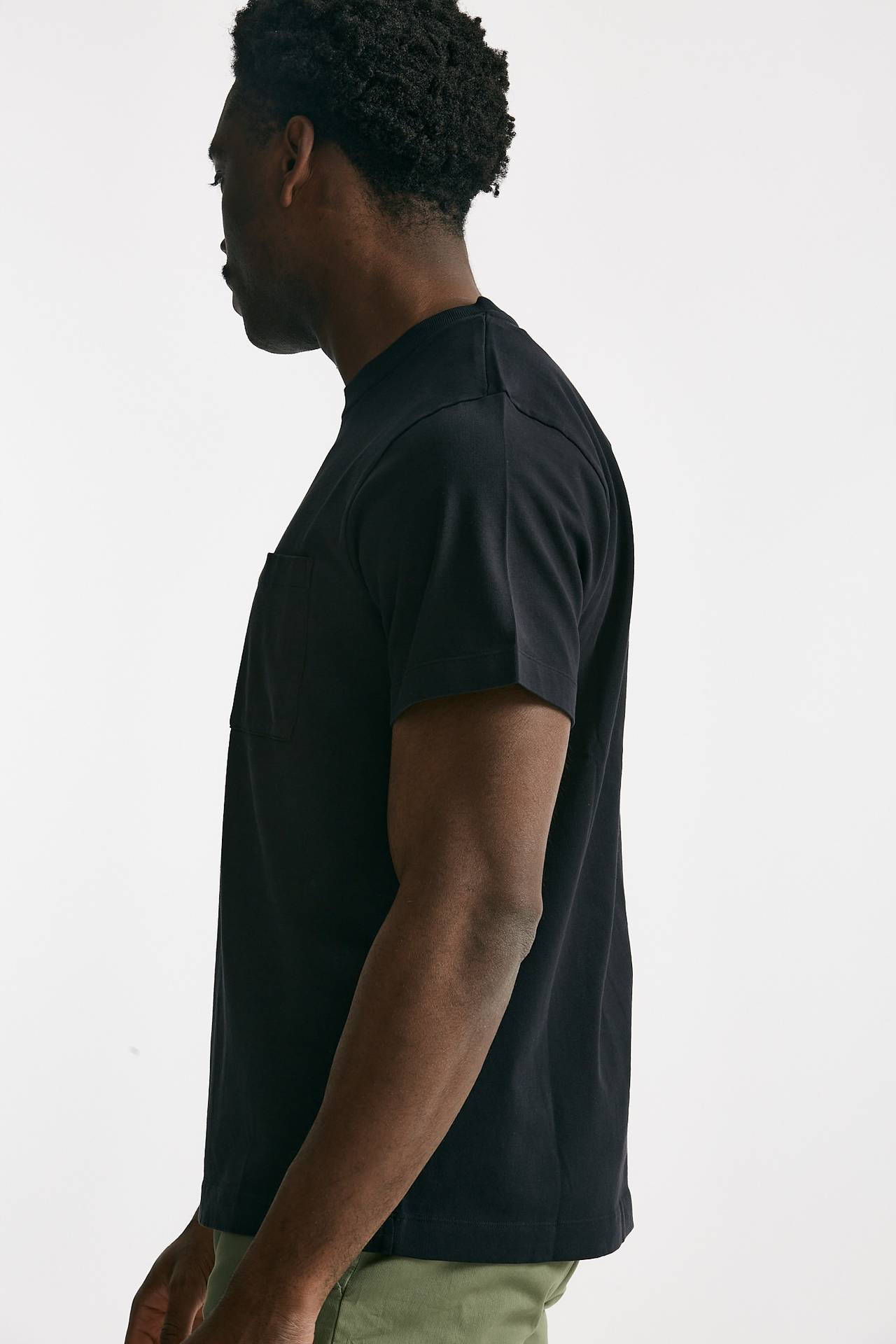 T-shirt in cotone “doppio” nero 
