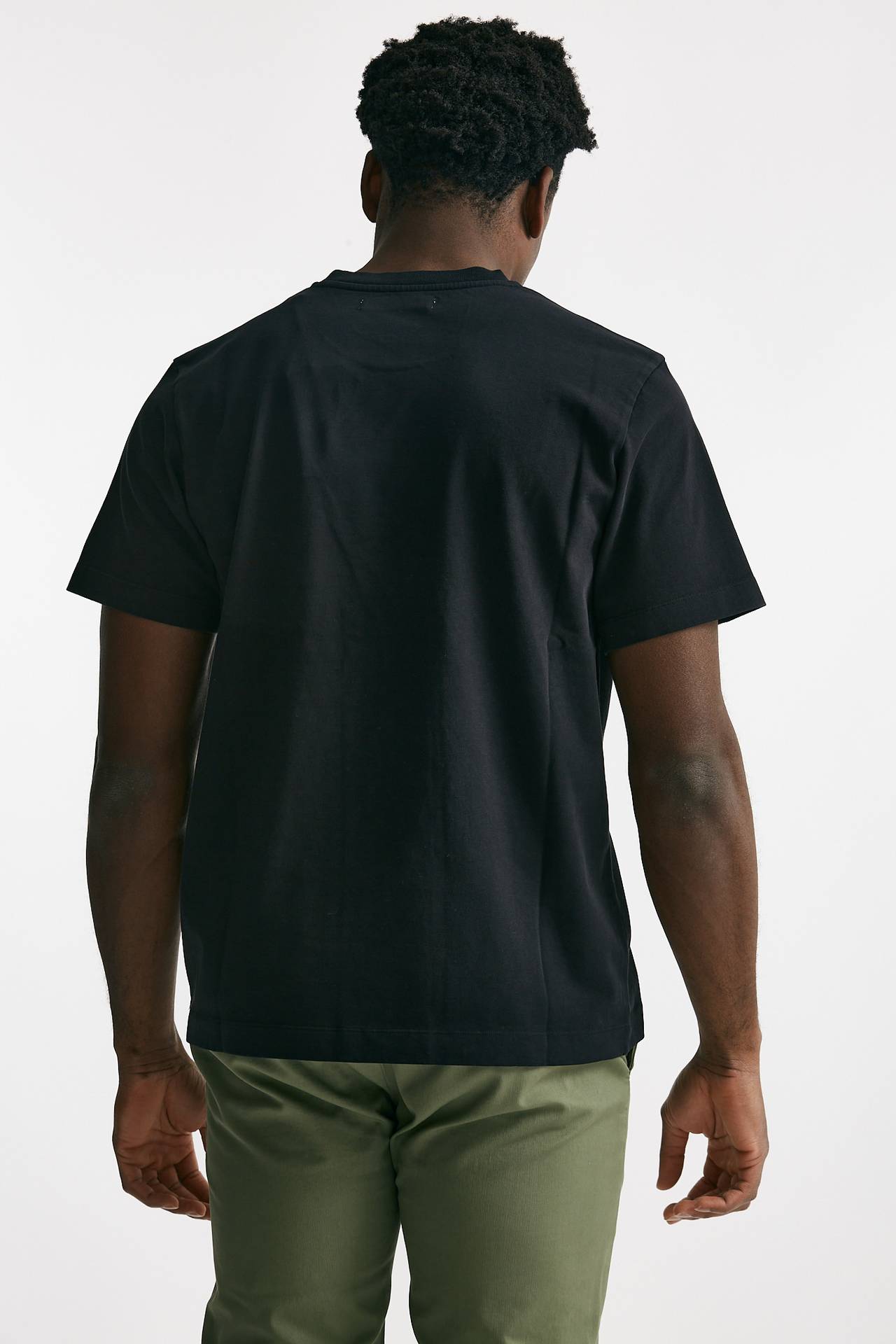 T-shirt in cotone “doppio” nero 