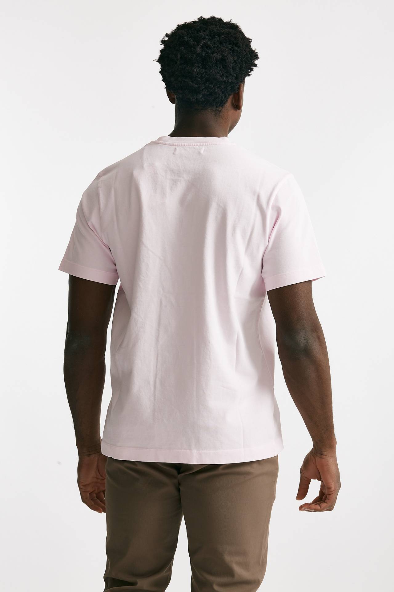 T-shirt in cotone “doppio” rosa 