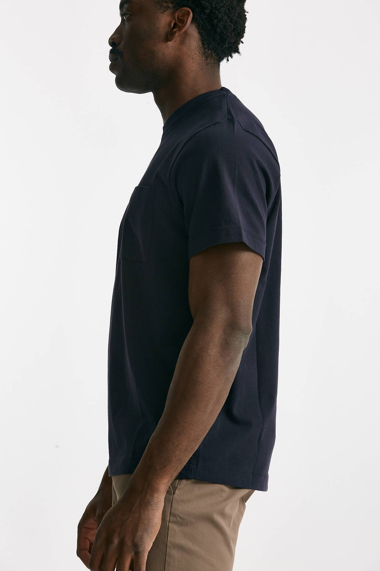 T-shirt in cotone “doppio” blu 