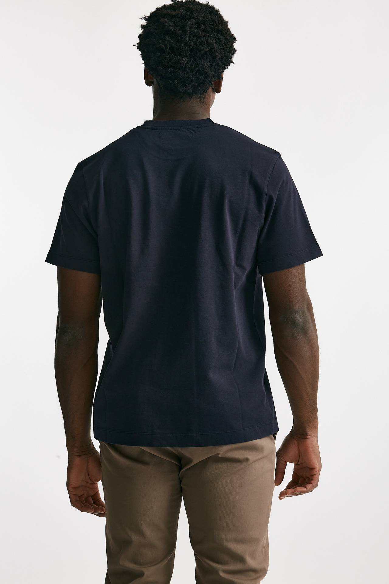 T-shirt in cotone “doppio” blu 