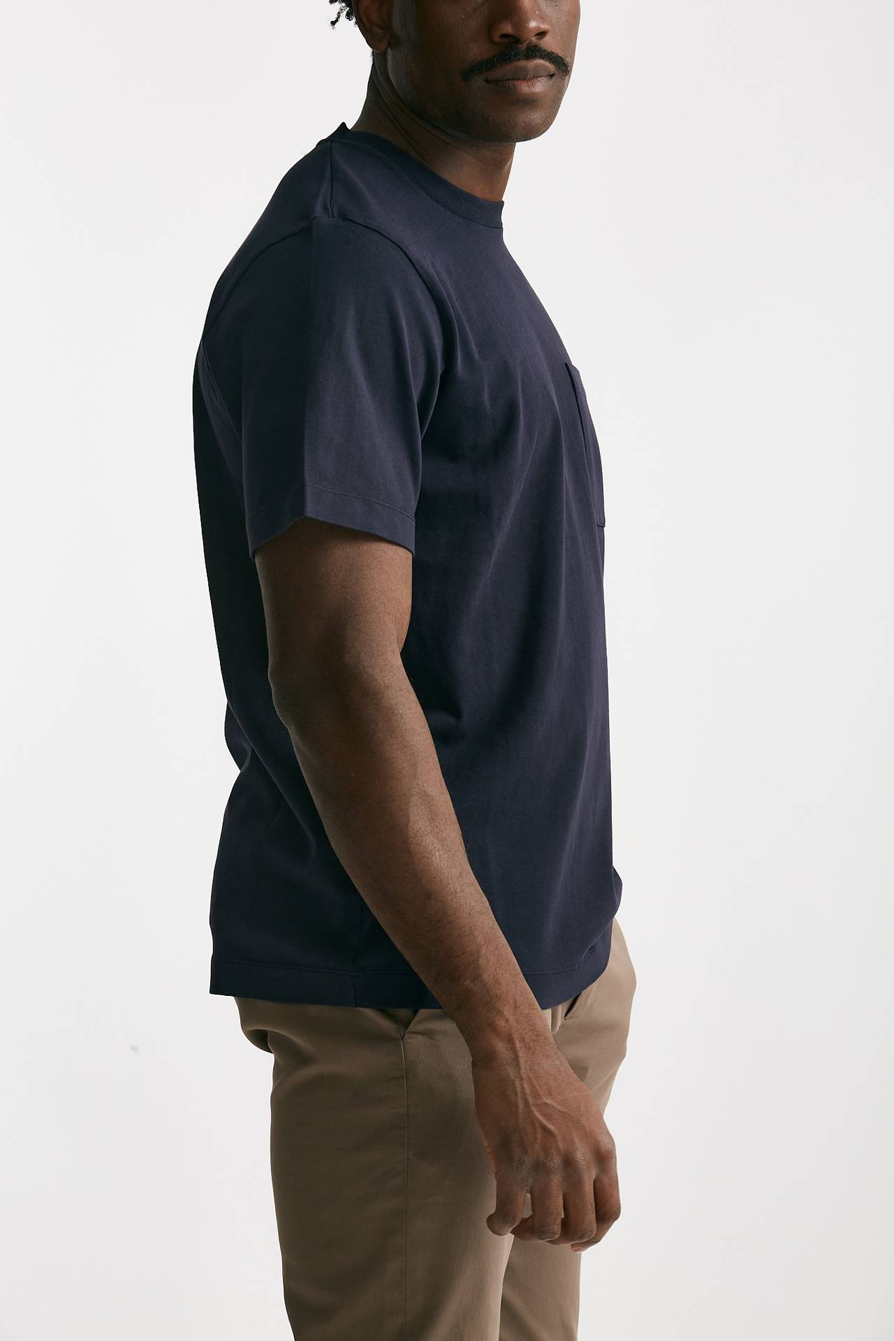 T-shirt in cotone “doppio” blu 
