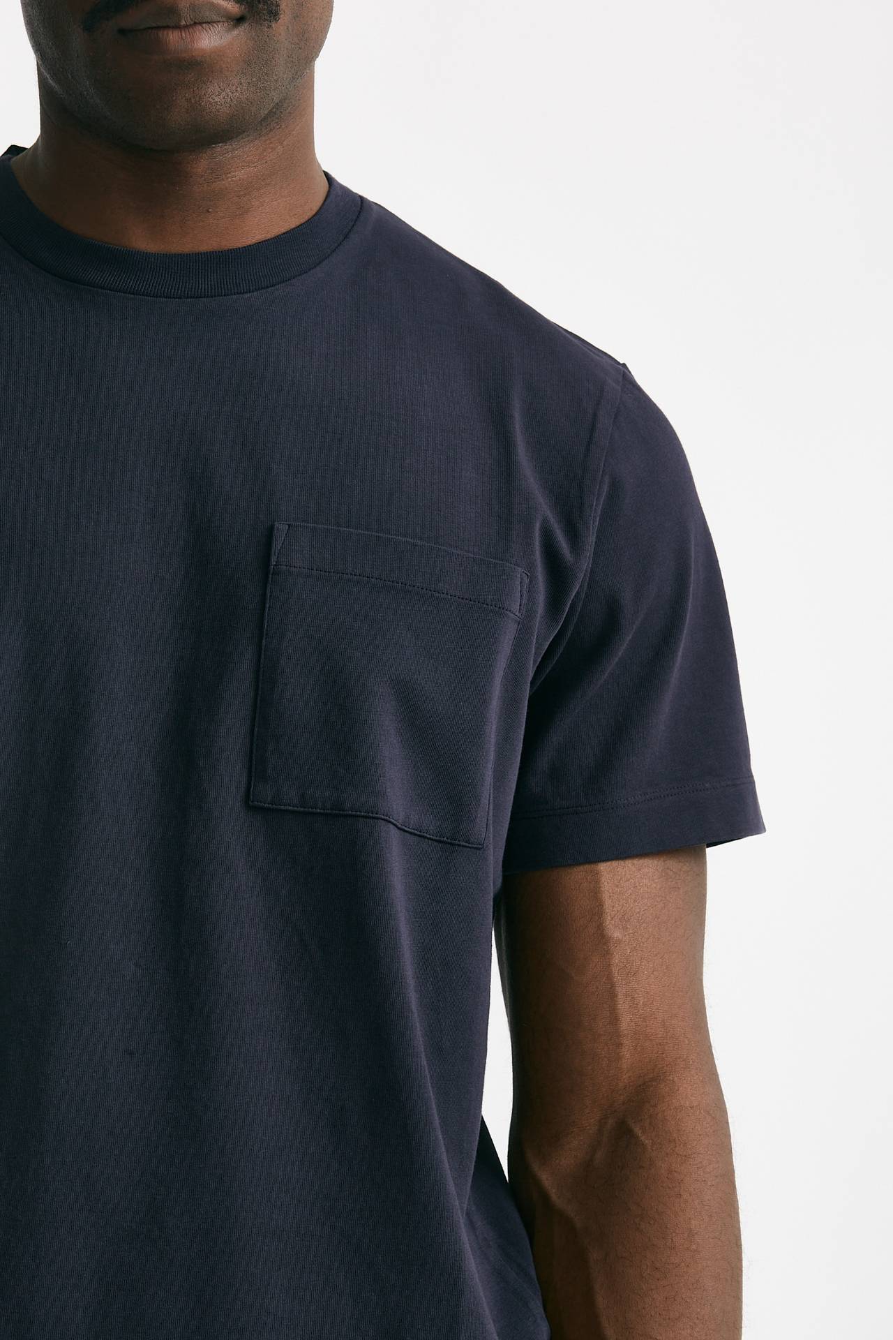 T-shirt in cotone “doppio” blu 
