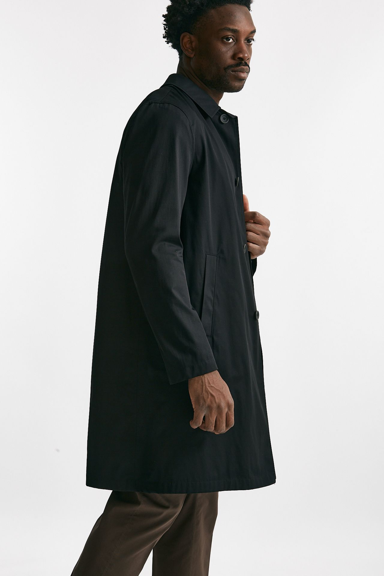 Soprabito in cotone nero
