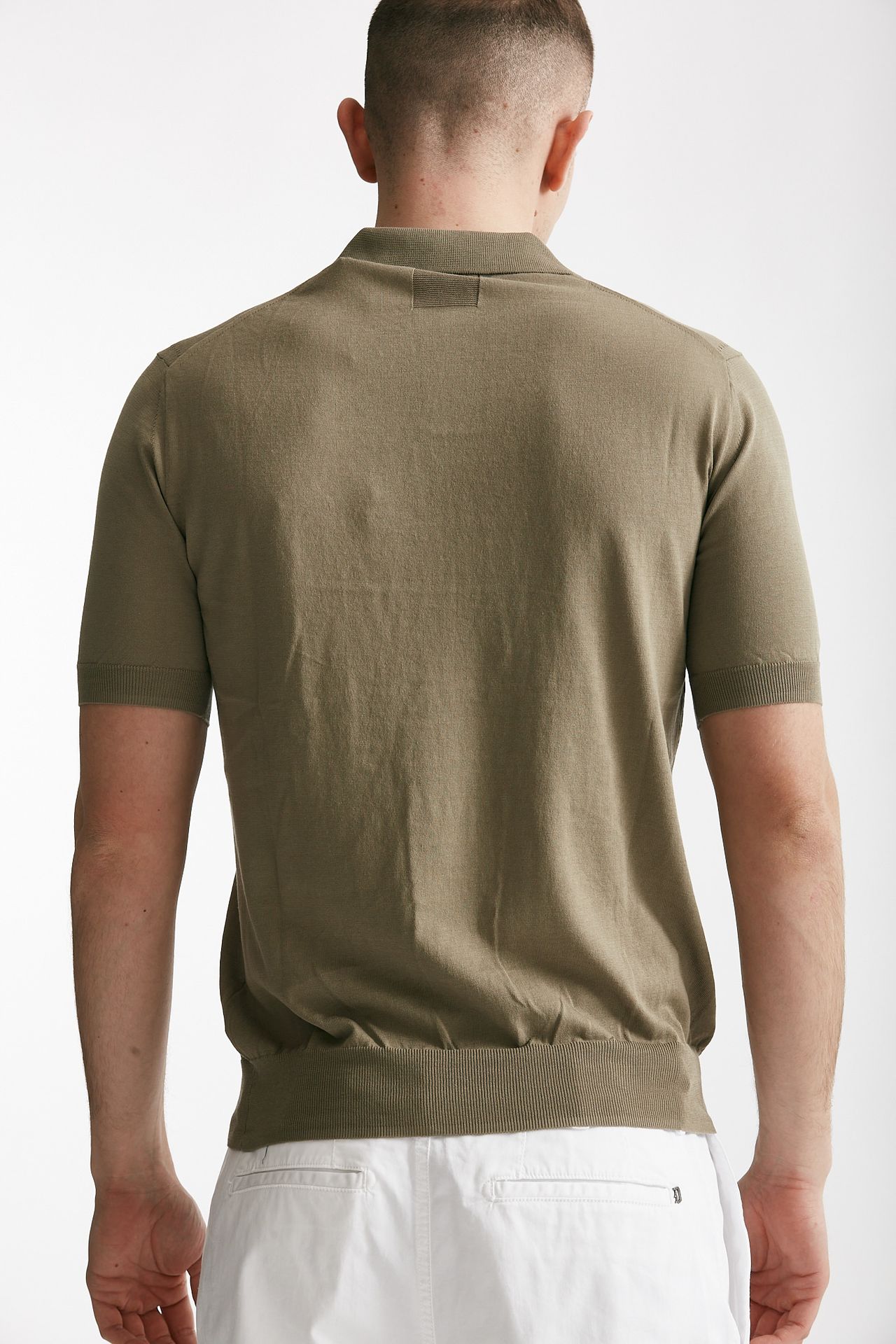 Polo in cotone tortora