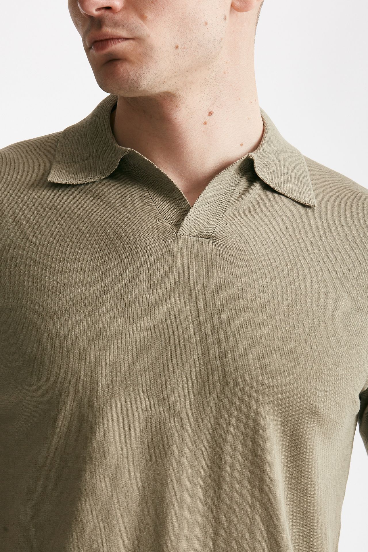 Polo in cotone tortora