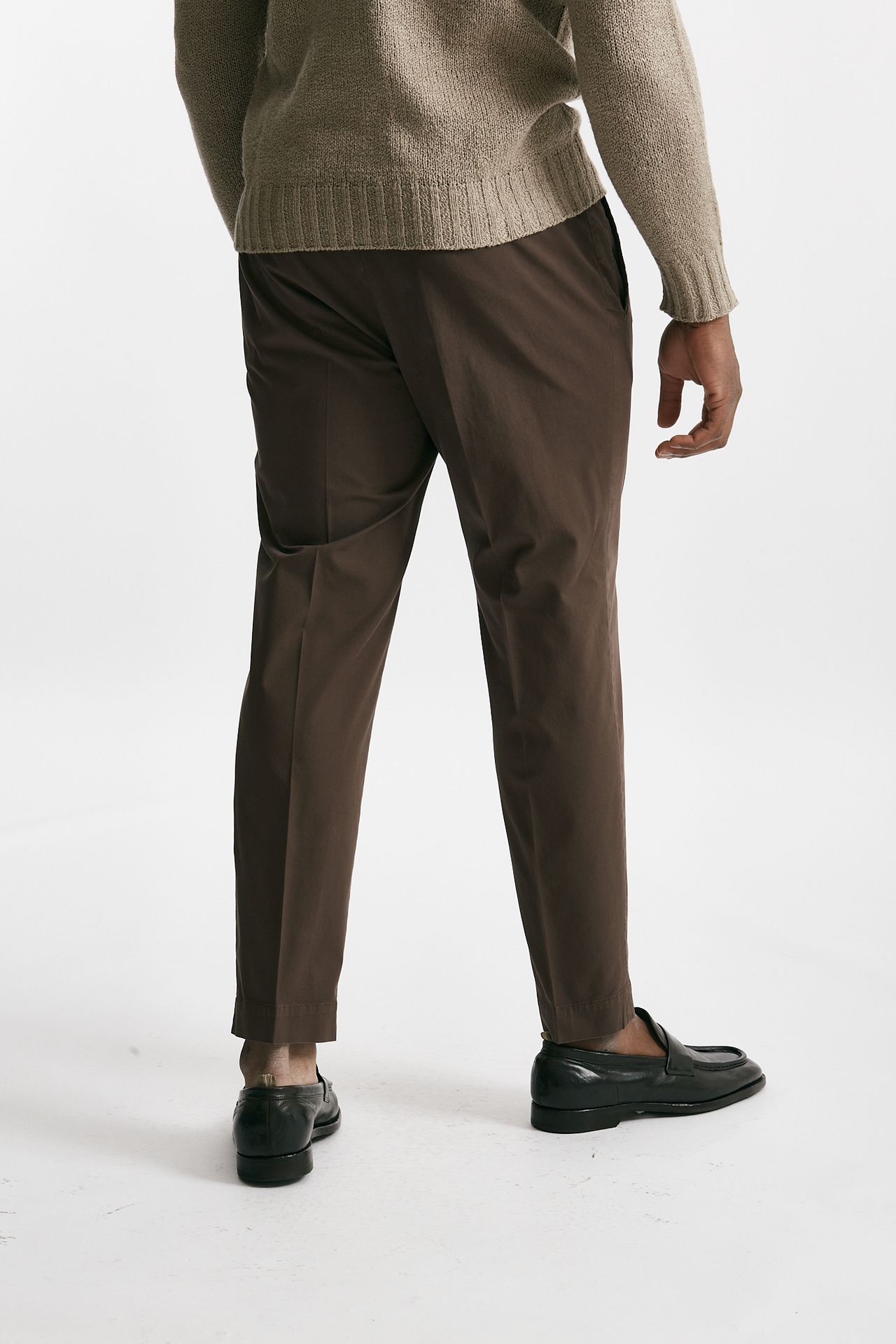 Pantalone cotone stretch nocciola