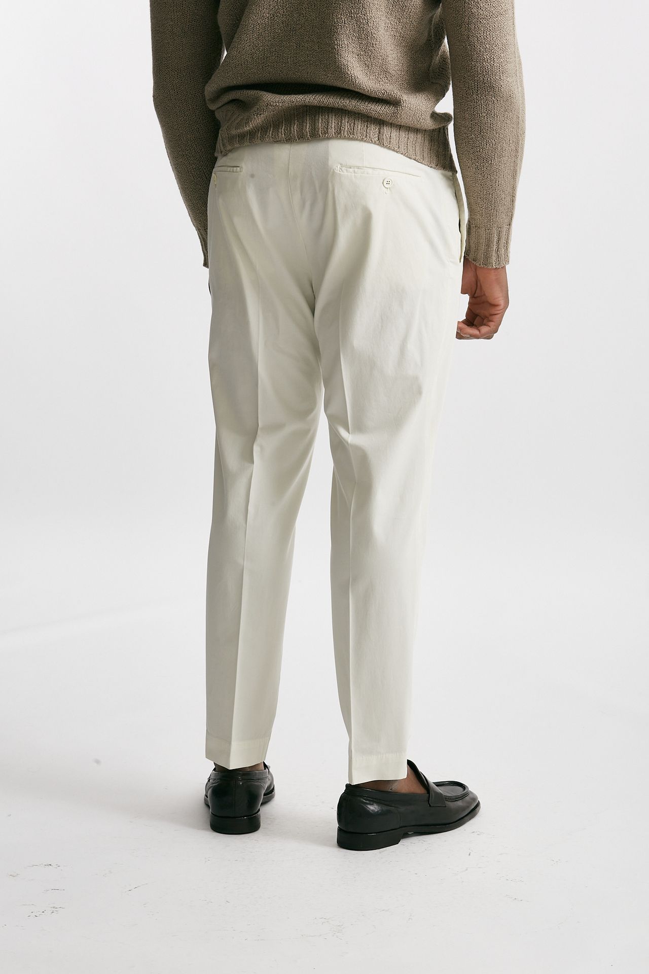 Pantalone cotone stretch bianco