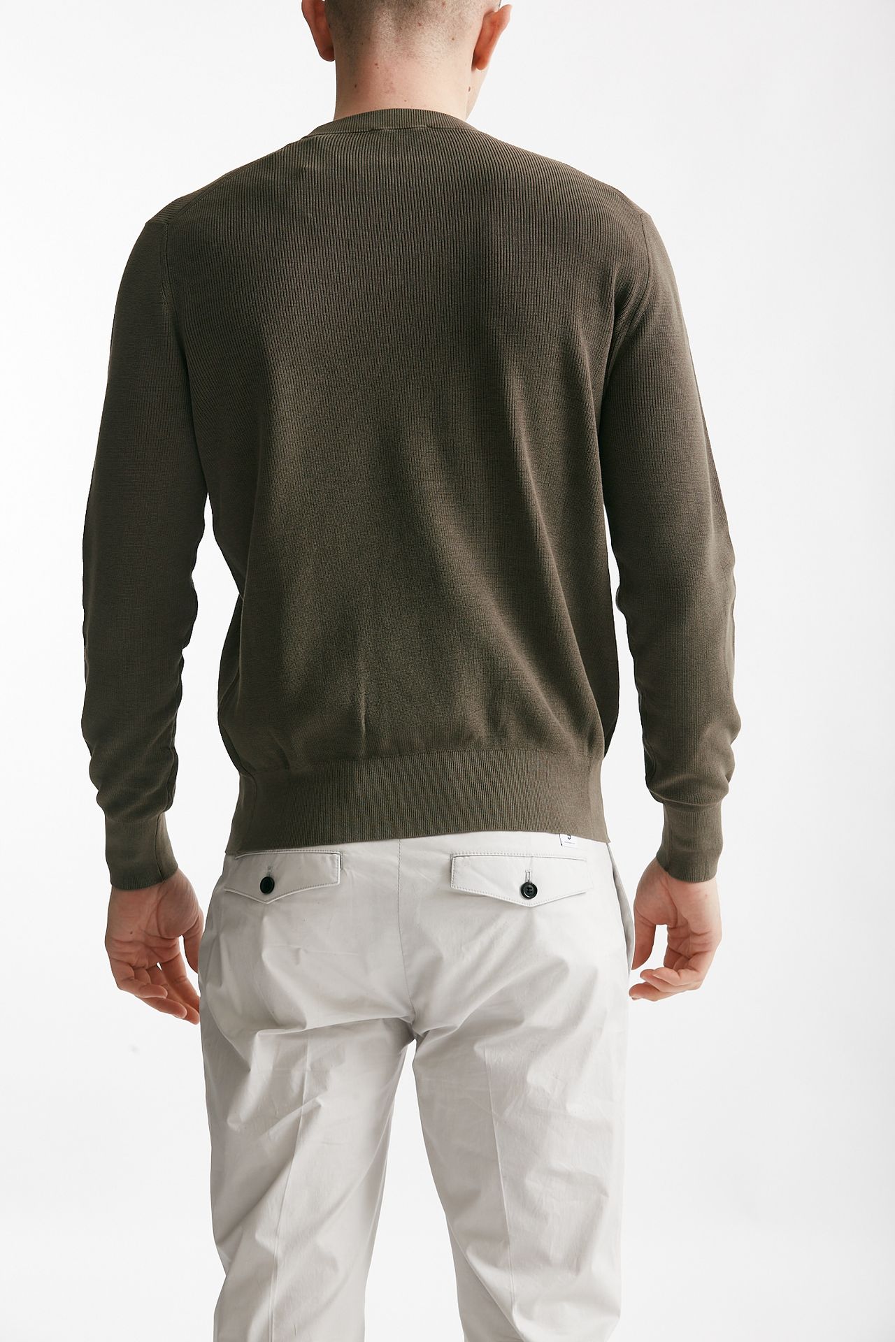 Maglia in cotone lavato marrone 