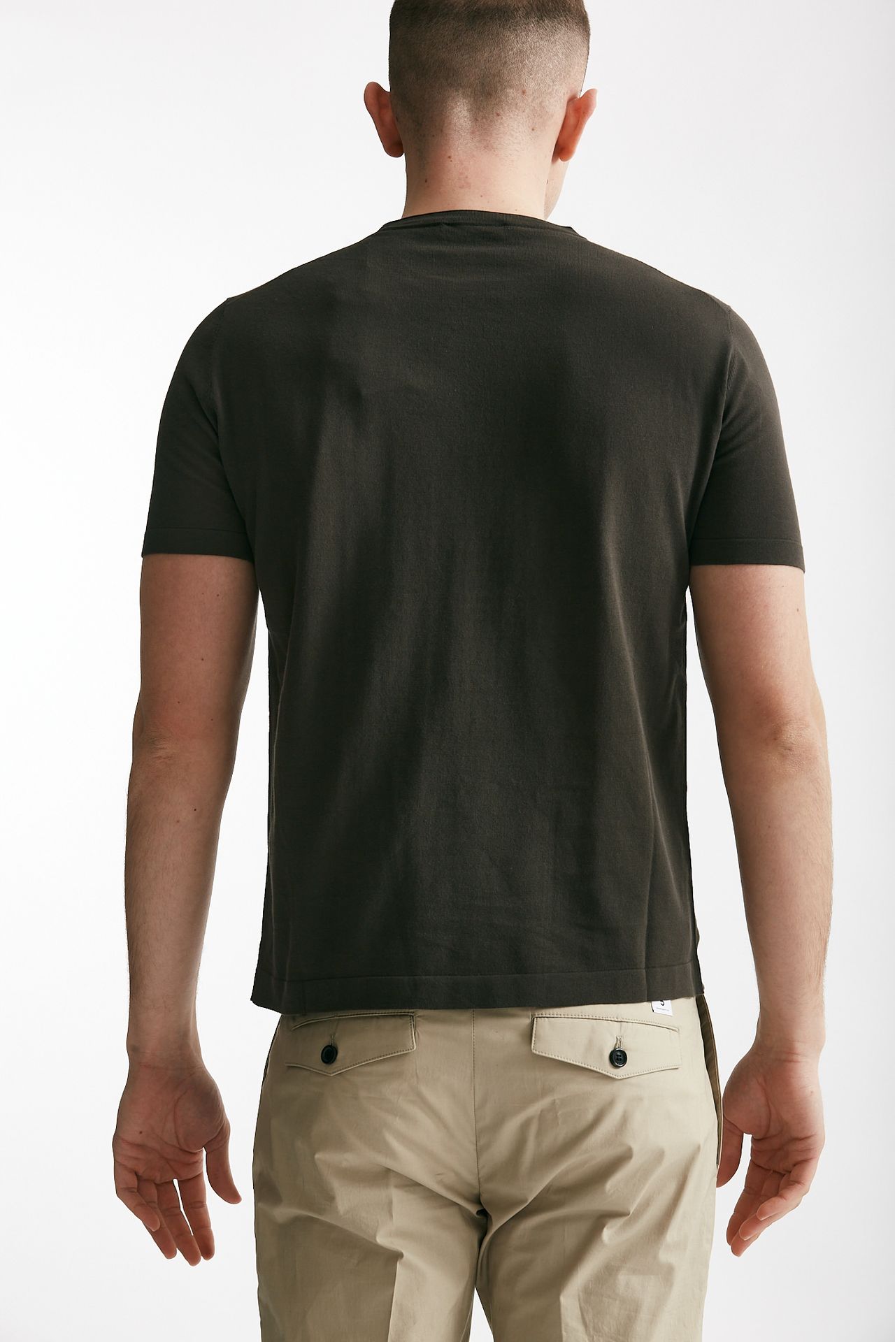 T shirt in cotone marrone