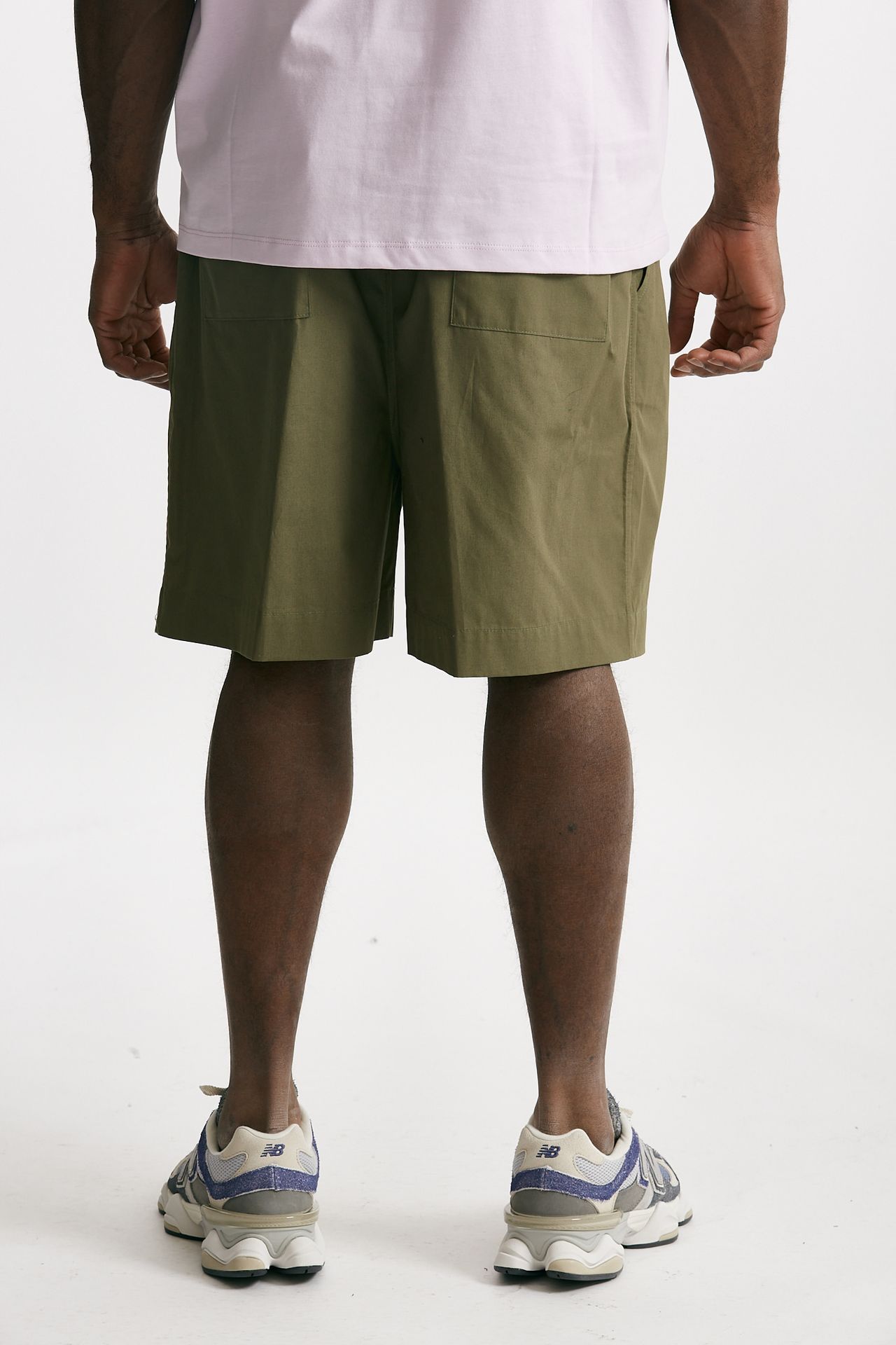 Bermuda gamba ampia in cotone verde 