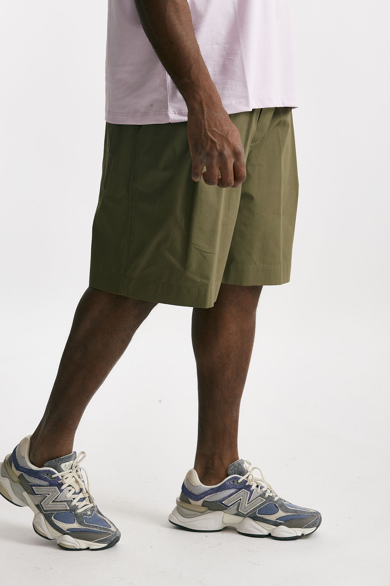 Bermuda gamba ampia in cotone verde 