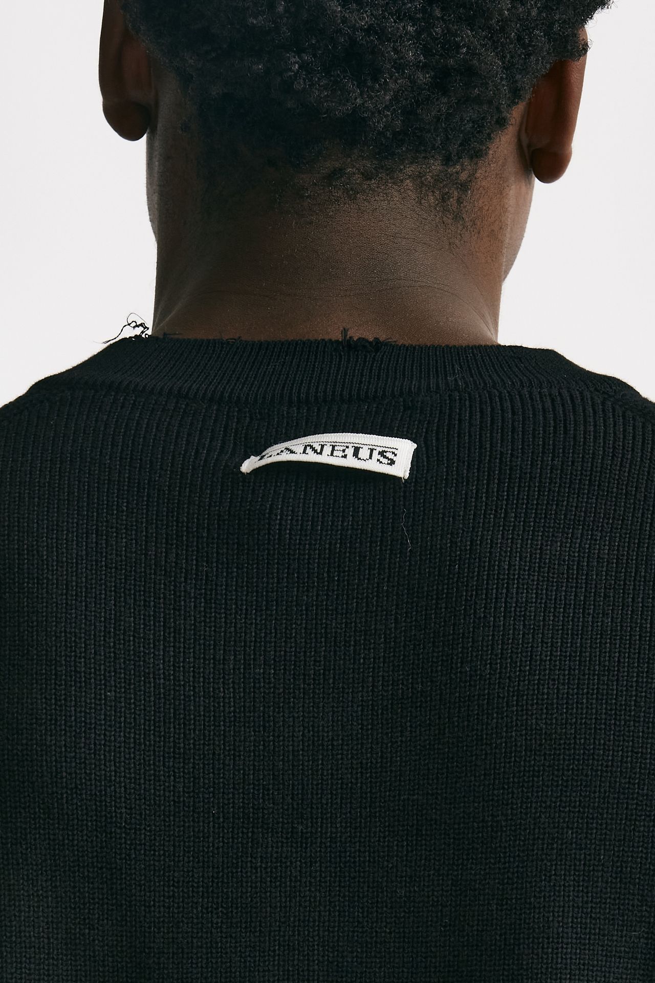 Gilet in maglia cotone nero 