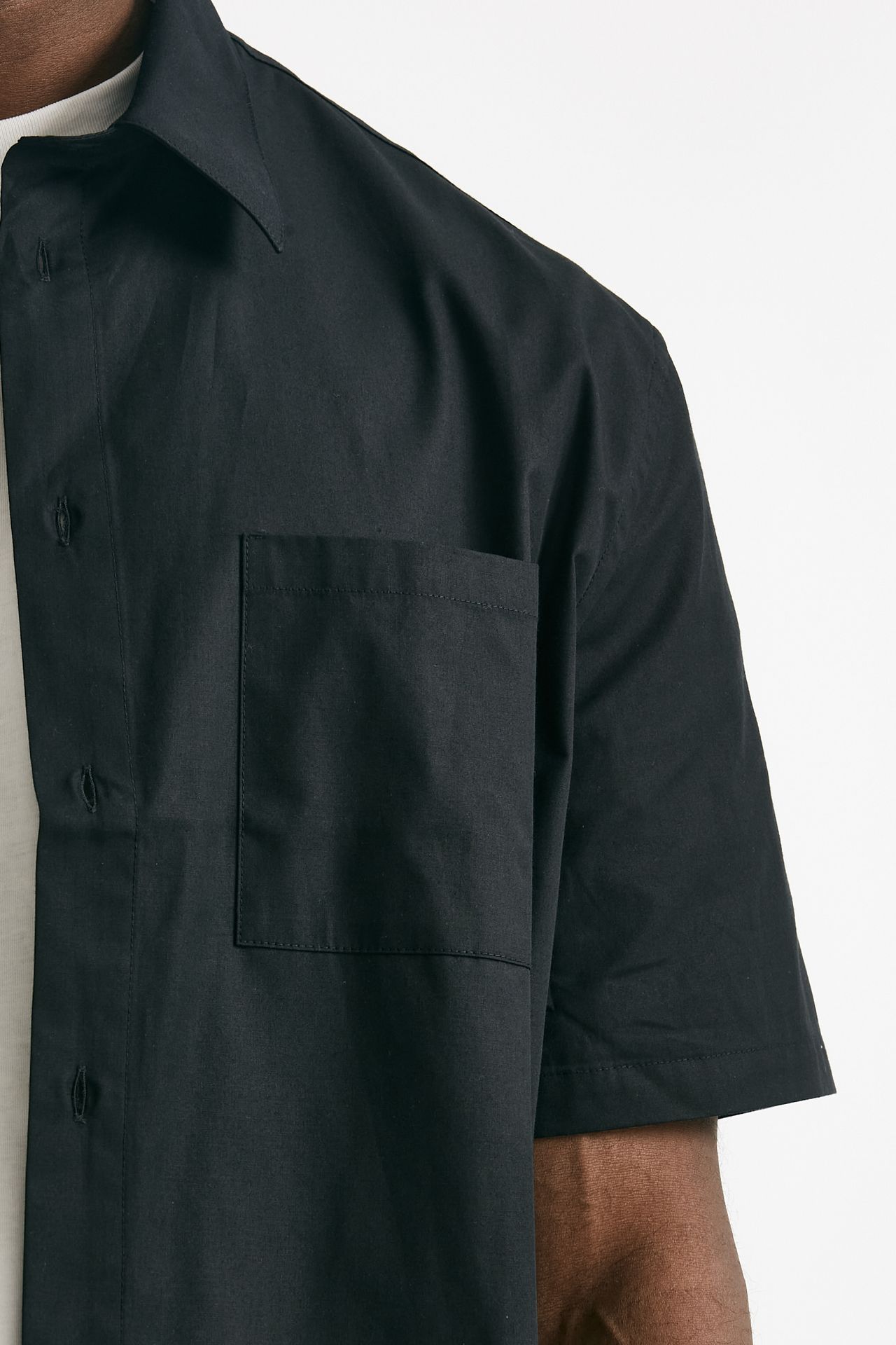 Camicia in cotone nero 