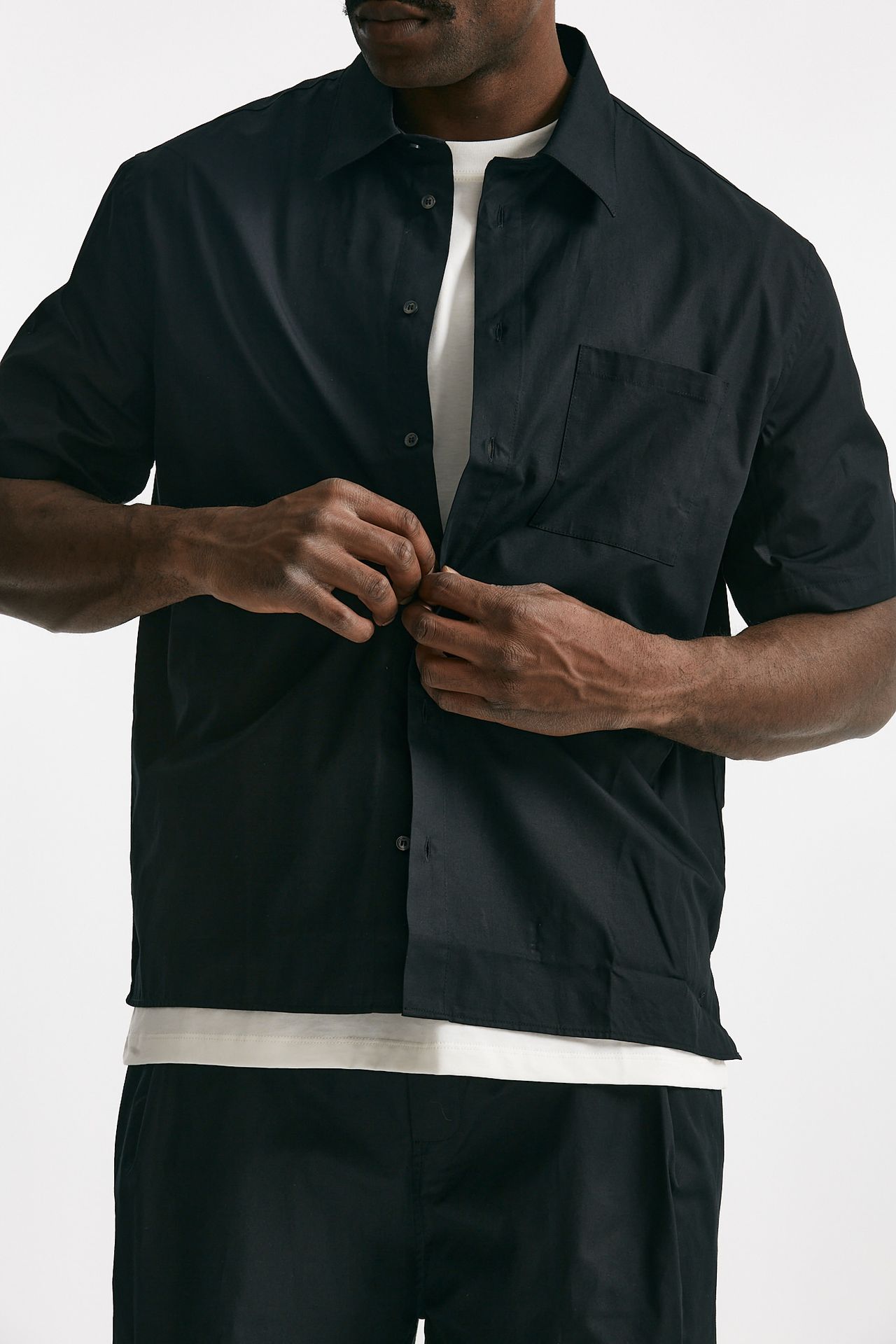 Camicia in cotone nero 