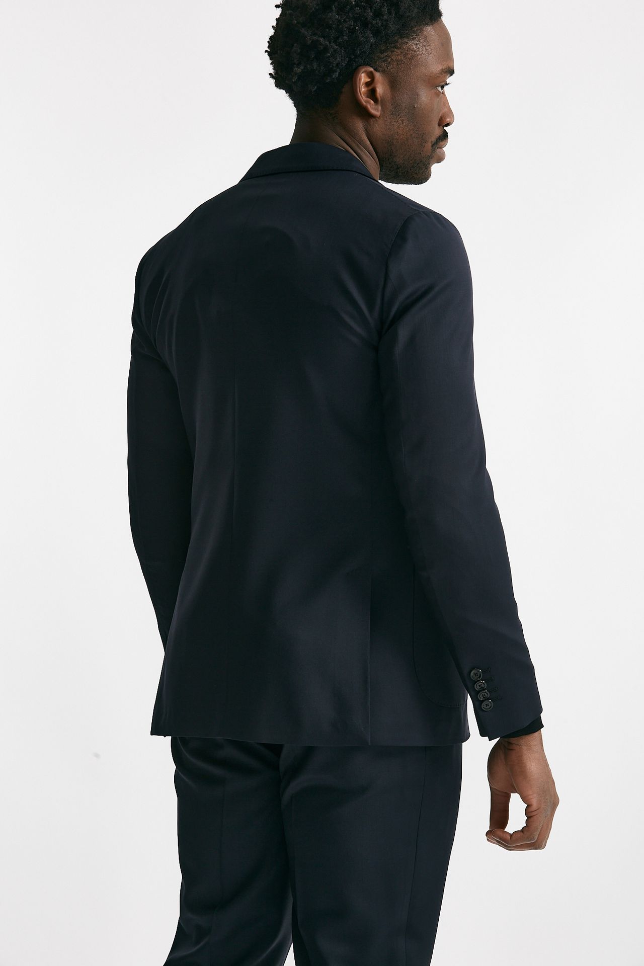 Abito monopetto in lana blu 