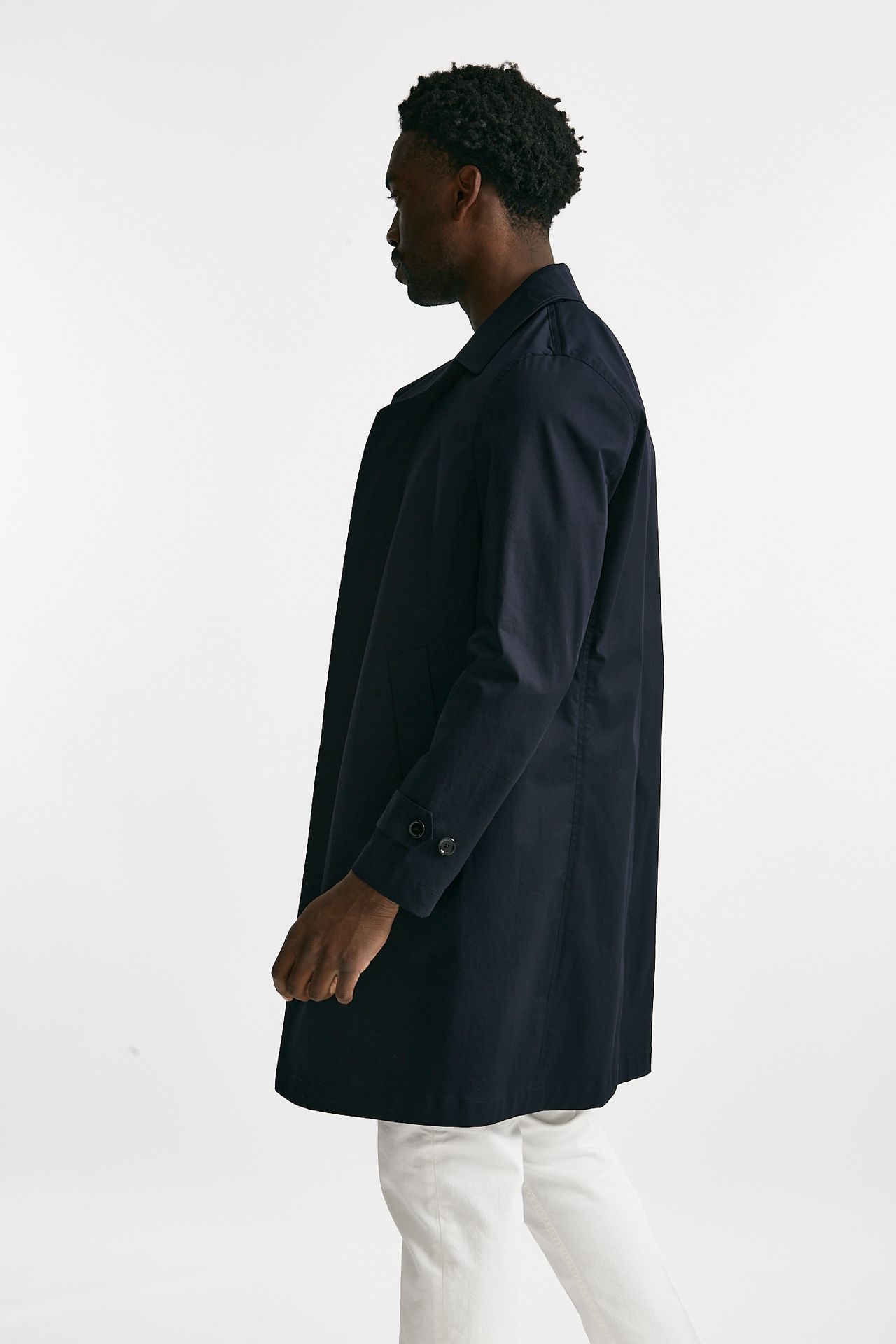 Soprabito in cotone stretch blu