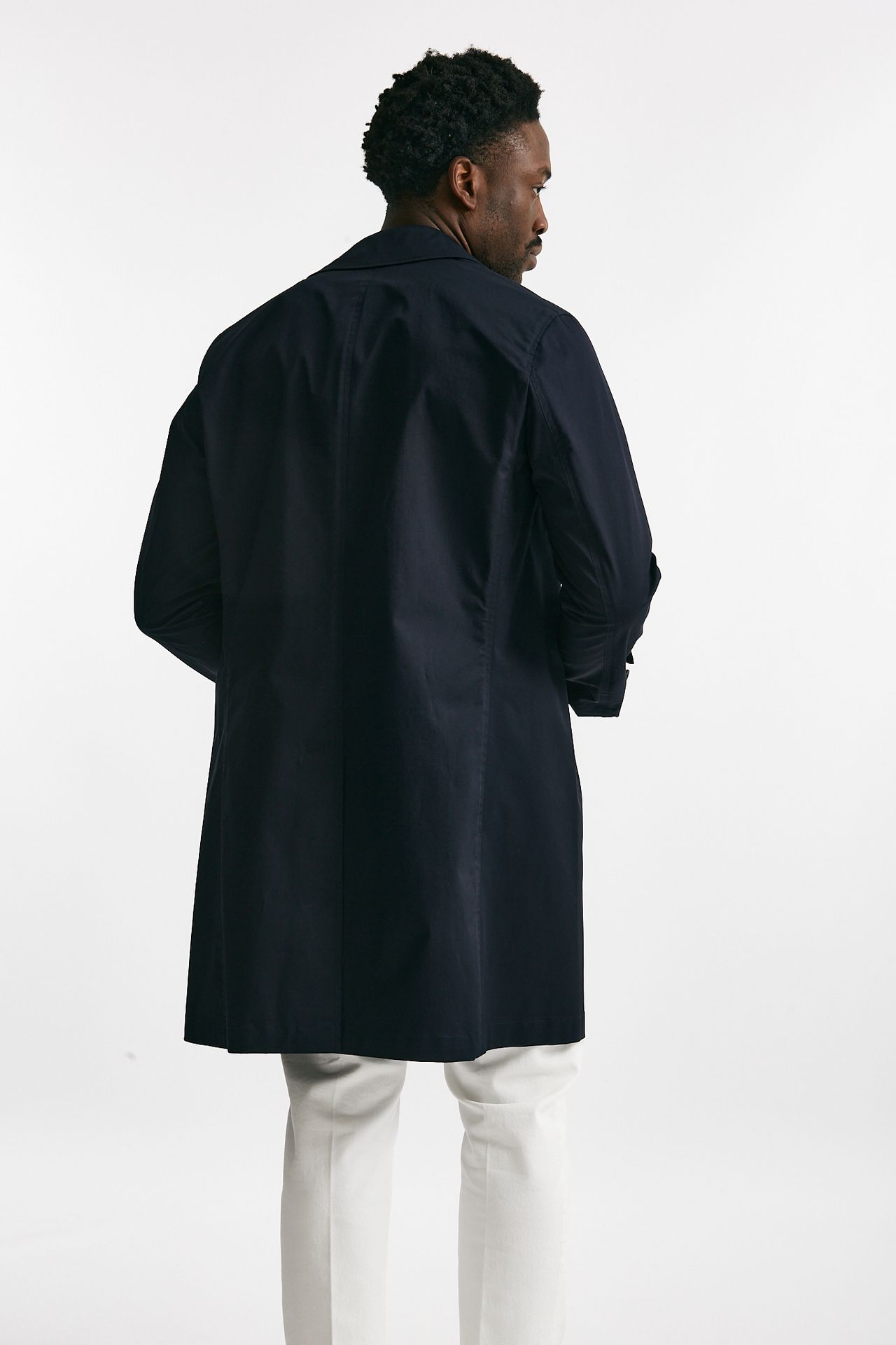Soprabito in cotone stretch blu