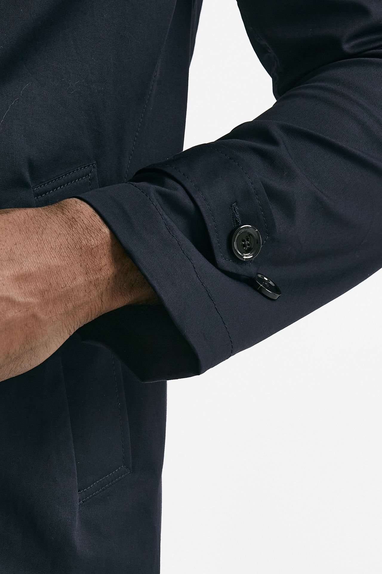 Soprabito in cotone stretch blu