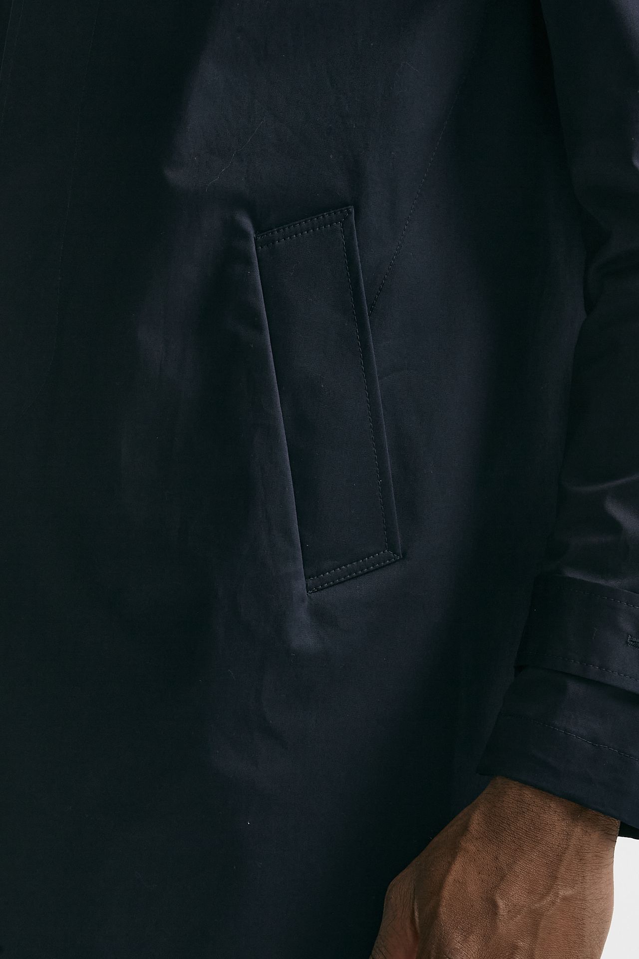 Soprabito in cotone stretch blu